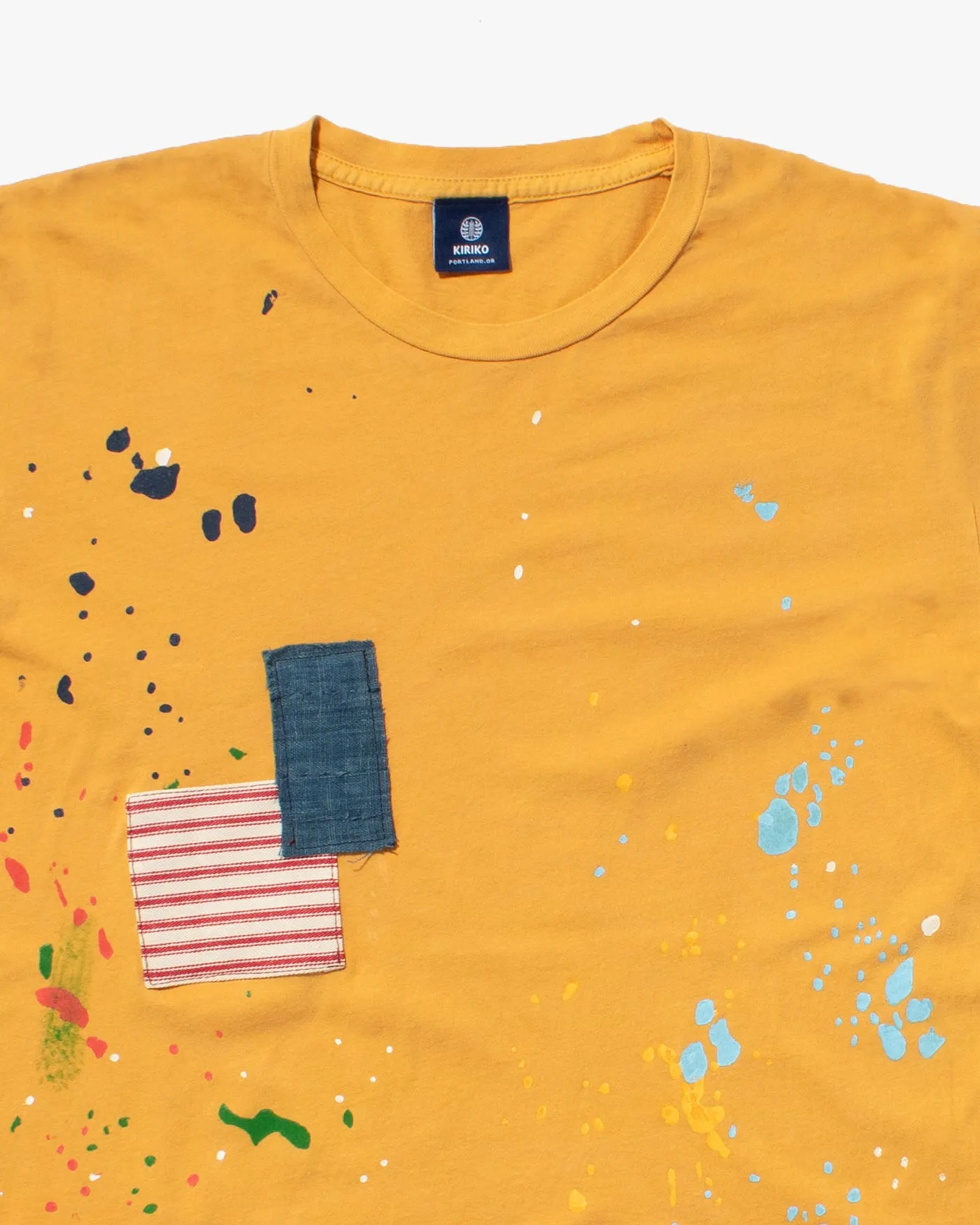 Kiriko Original Tee, 3.8 oz Cotton, Painter Tee with Patches, Sunflower sold by Kiriko product image thumbnail 2