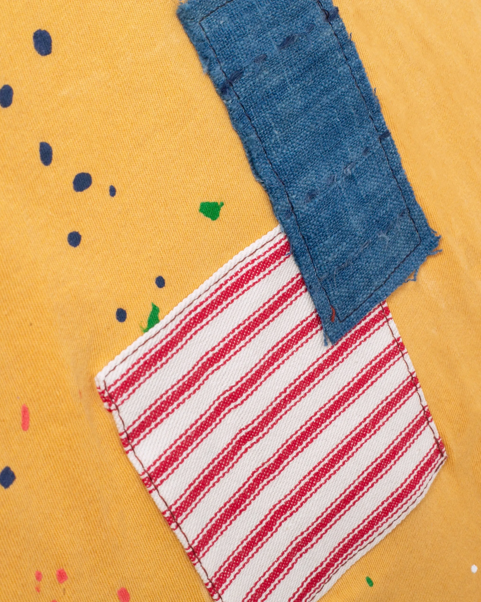 Kiriko Original Tee, 3.8 oz Cotton, Painter Tee with Patches, Sunflower sold by Kiriko product image thumbnail 4