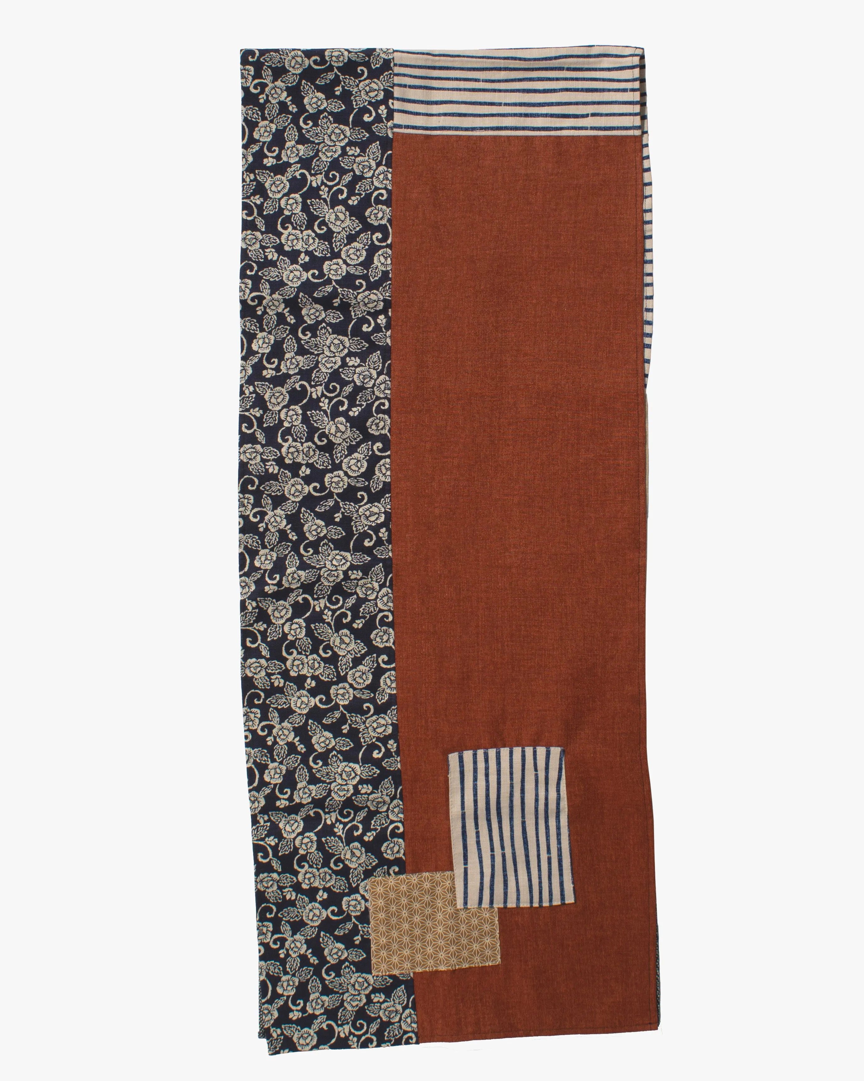 Kiriko Original Modern Patchwork Scarf, Kiku Karakusa with Shima and Asanoha sold by Kiriko product image thumbnail 5