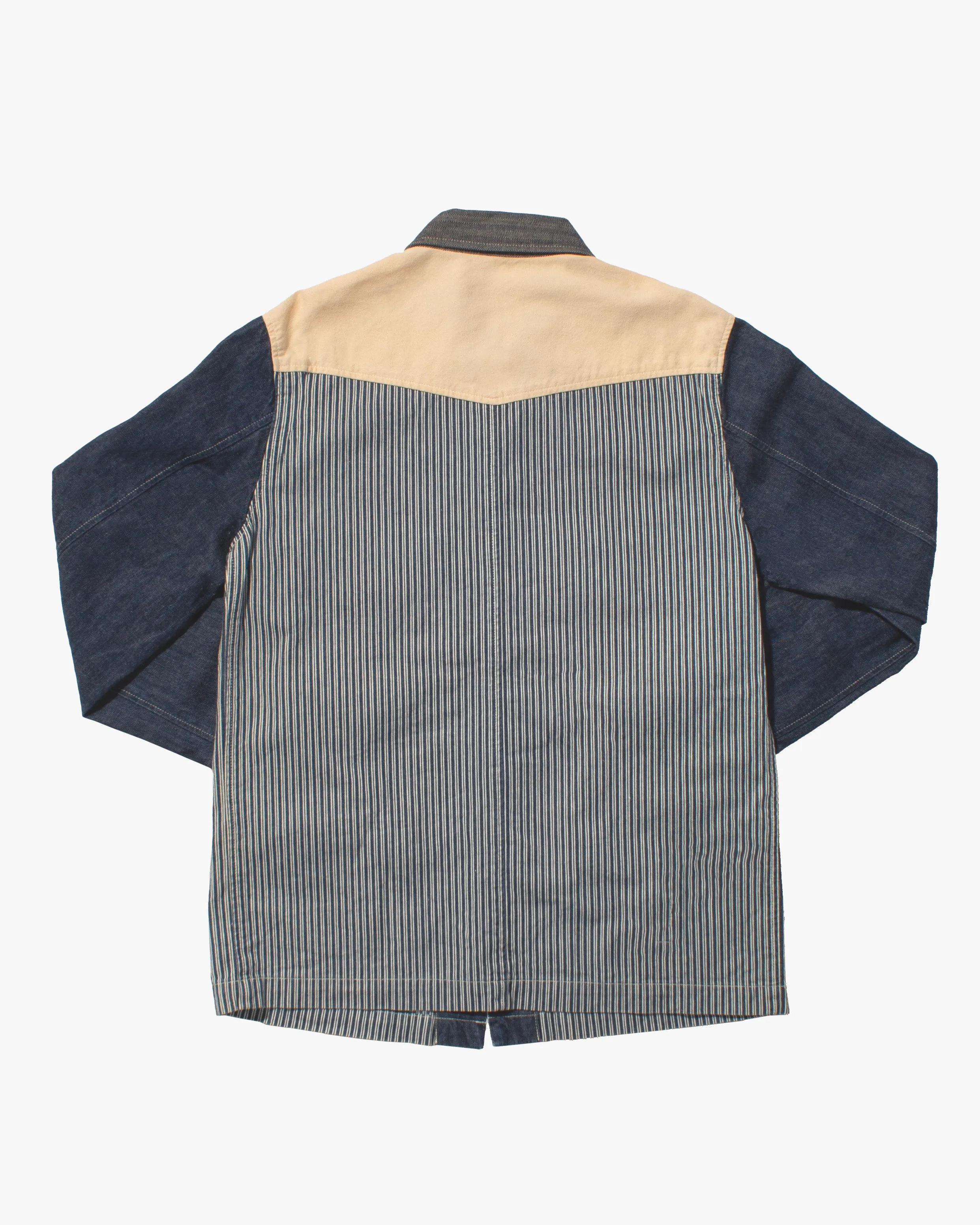 Japanese Repro Denim Chore Coat, Pherrow's, Multi Striped - 40 sold by Kiriko product image thumbnail 3