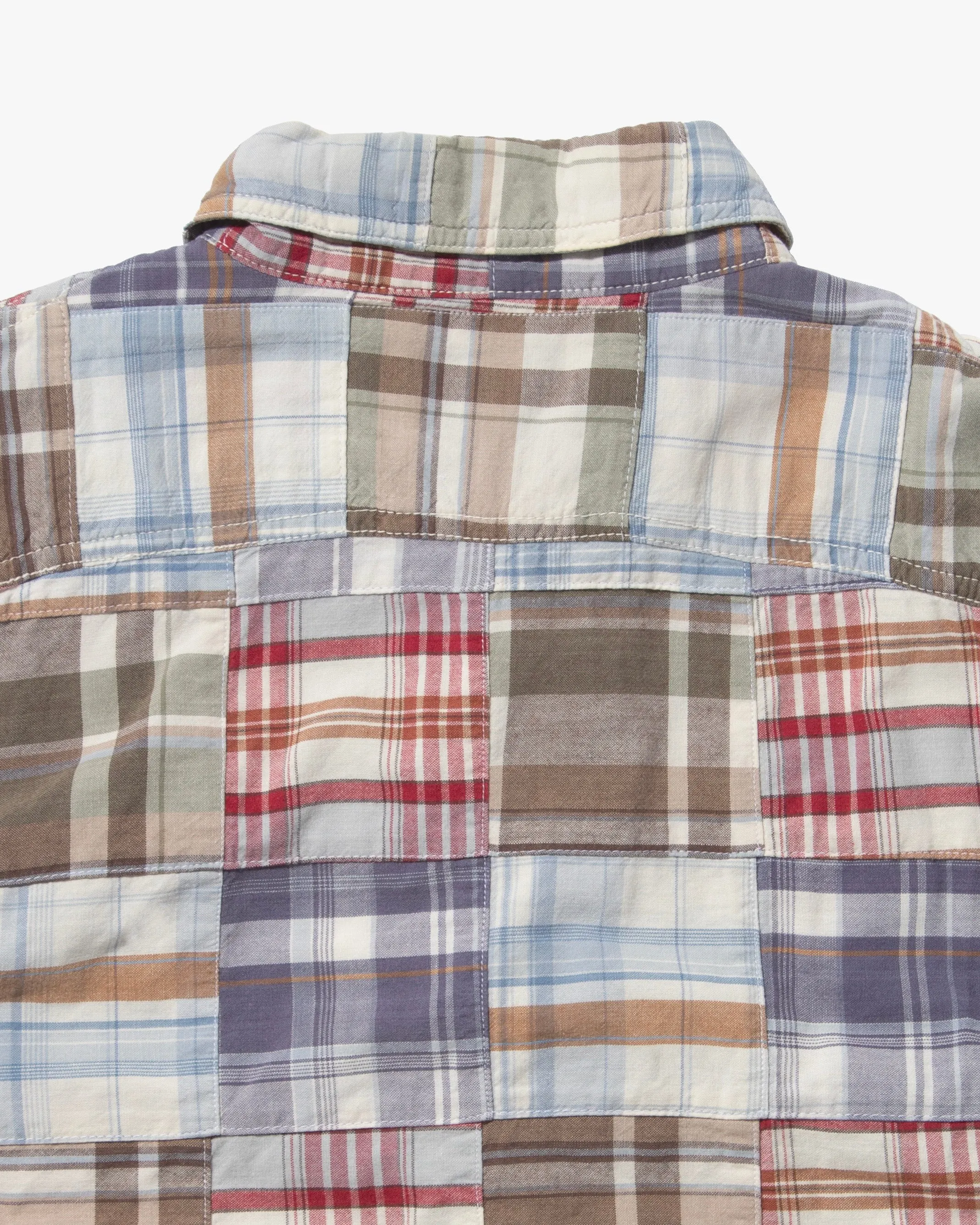 Japanese Repro Button Up Shirt, Spellbound, Plaid Patchwork sold by Kiriko product image thumbnail 5