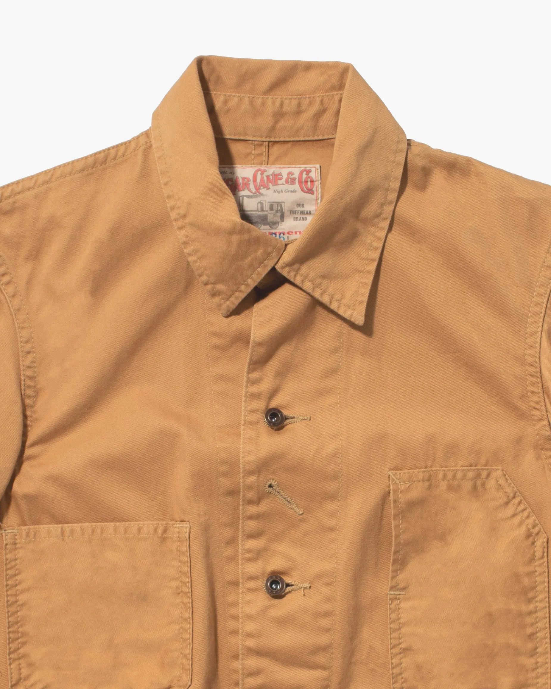 Japanese Repro Chore Coat, M, Sugar Cane, Wheat sold by Kiriko product image thumbnail 2