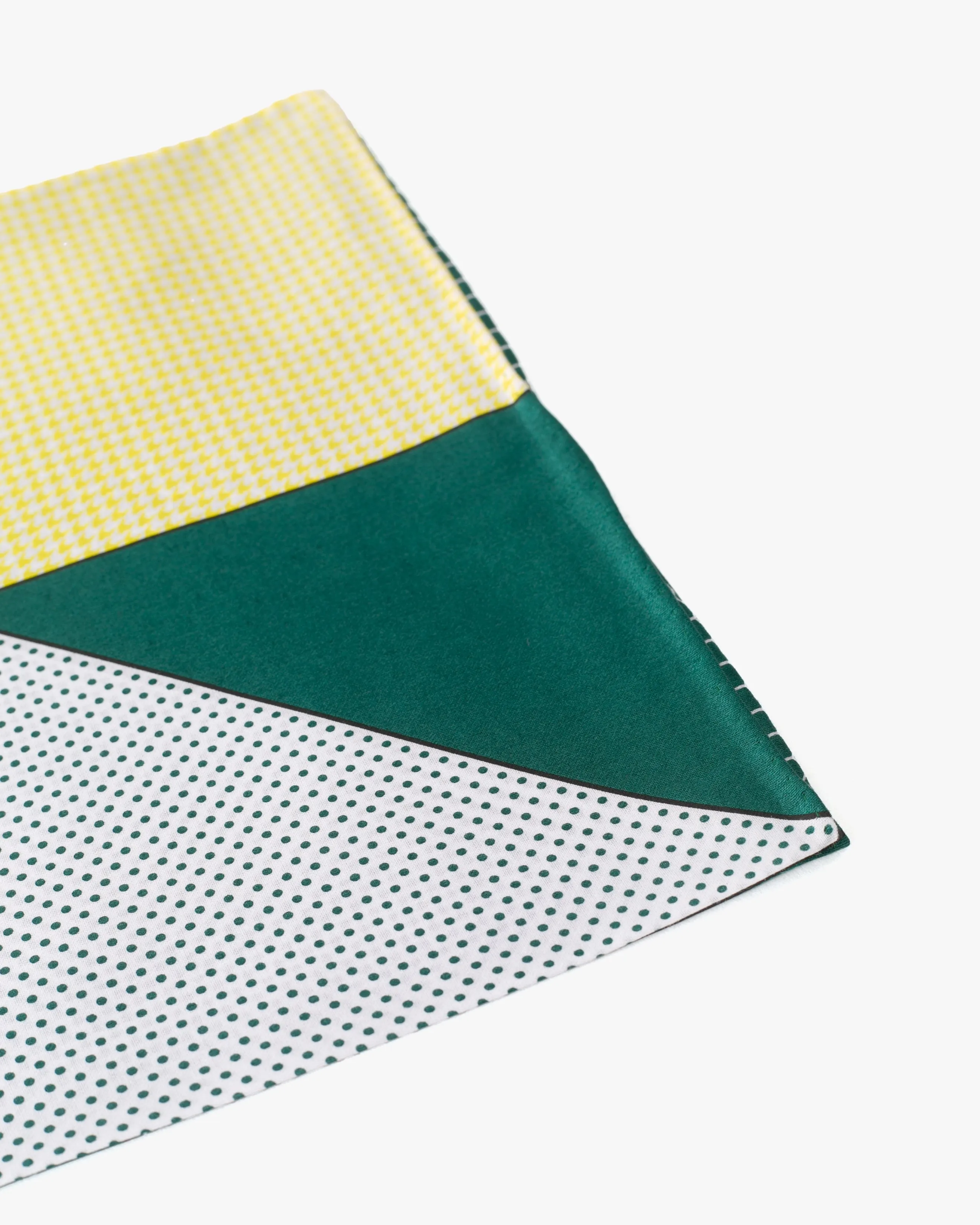 Japanese Handkerchief, Classic, Green and Yellow Geometric Shapes sold by Kiriko product image thumbnail 2