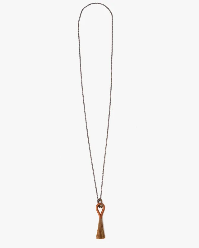 Boet Necklace, Horse Tassel, Copper and Light Chestnut sold by Kiriko