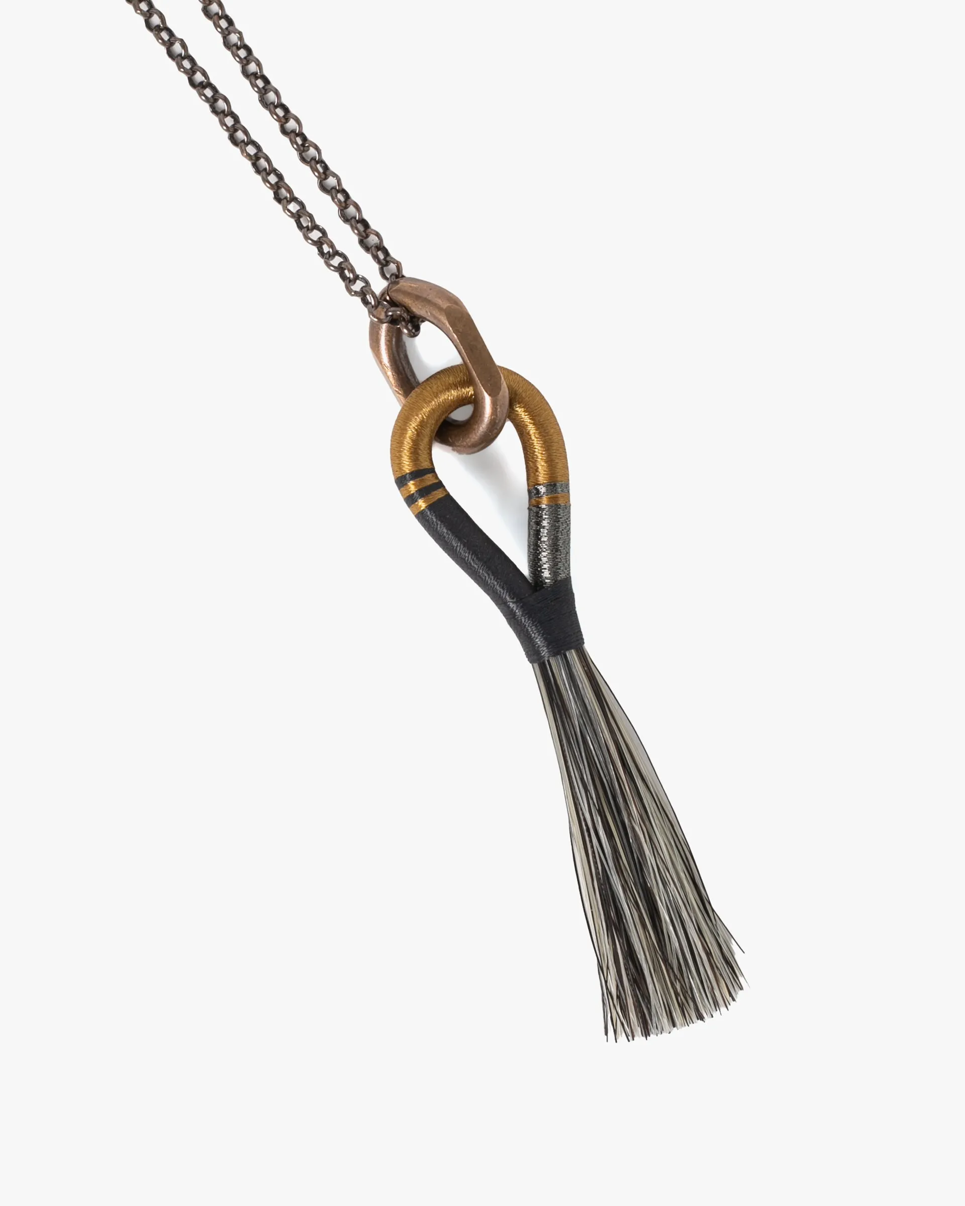 Boet Necklace, Horse Tassel, Black and Gold with Storm sold by Kiriko product image thumbnail 2