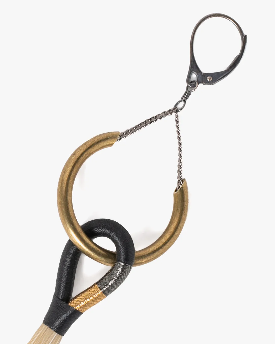 Boet Tiny Dancers Earrings, Black and Gold with Blonde sold by Kiriko product image thumbnail 3