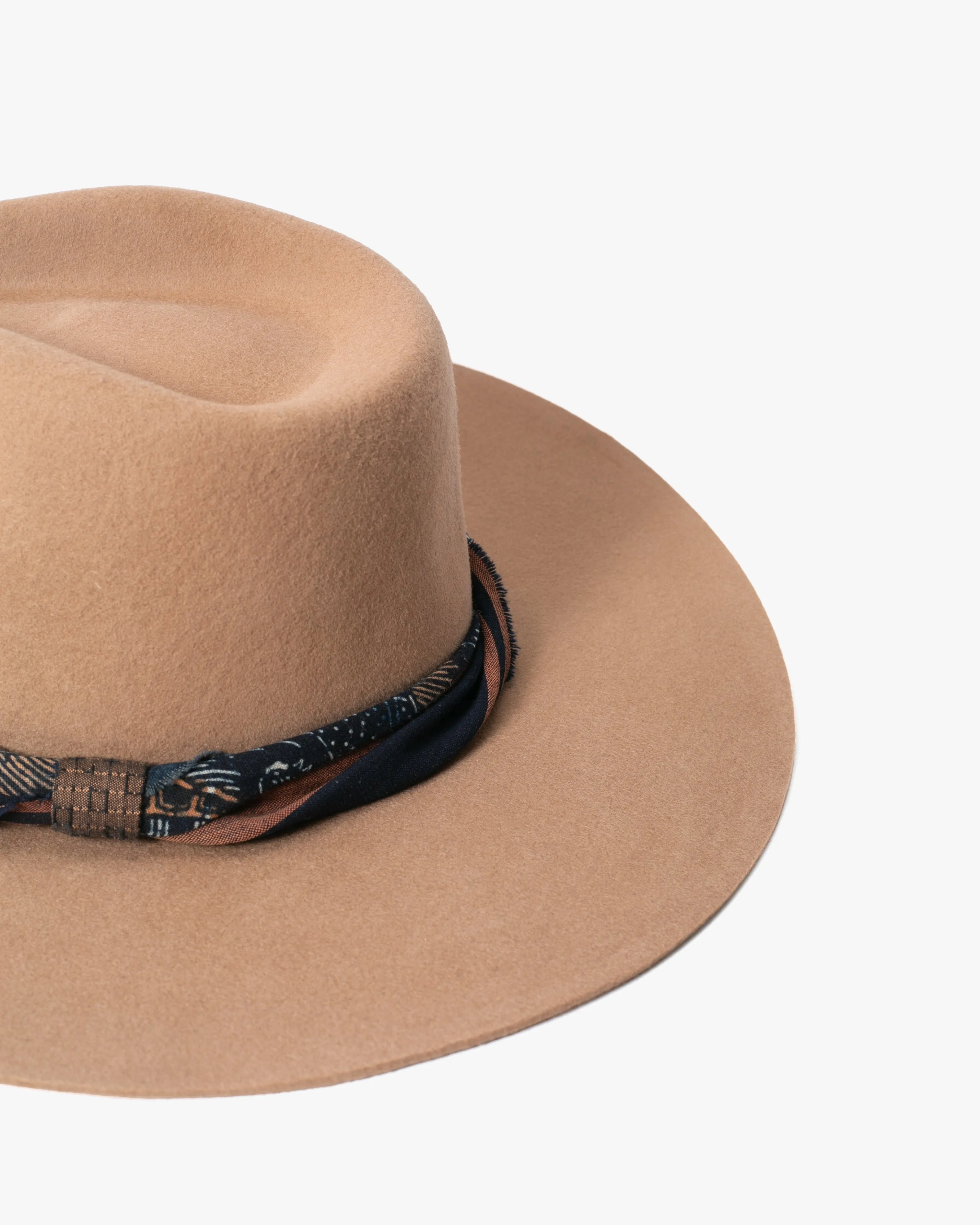 Kiriko Custom Felt Hat, Carmel Twisted with Indigo, Brixton, Katazome and Shima sold by Kiriko product image thumbnail 3