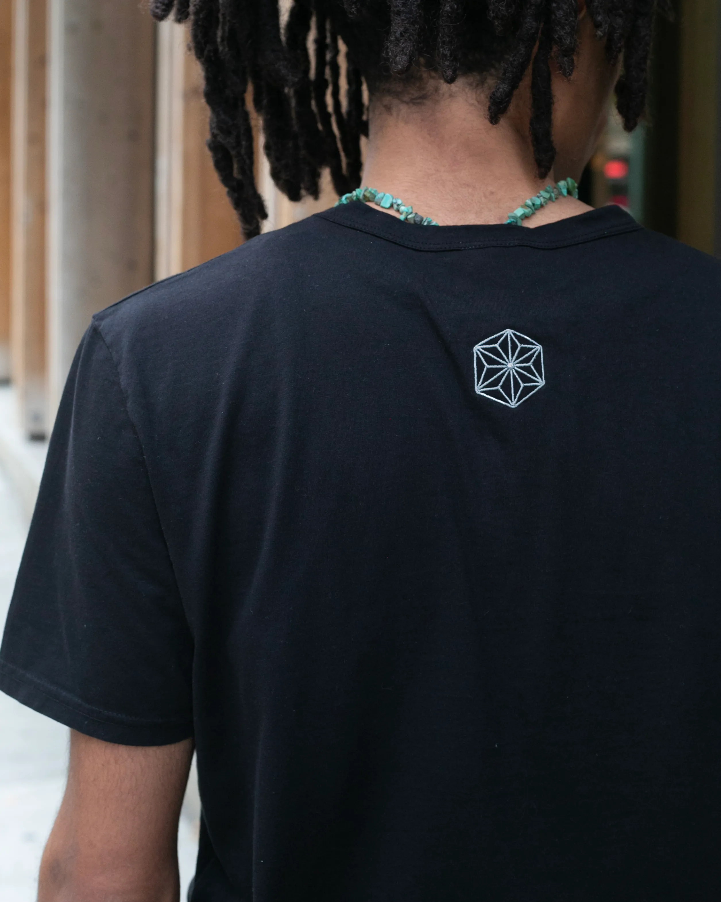 Kiriko Original Tee, 6oz Cotton, Printed Kuma, Semamori Embroidery, Pigment Black sold by Kiriko product image thumbnail 3