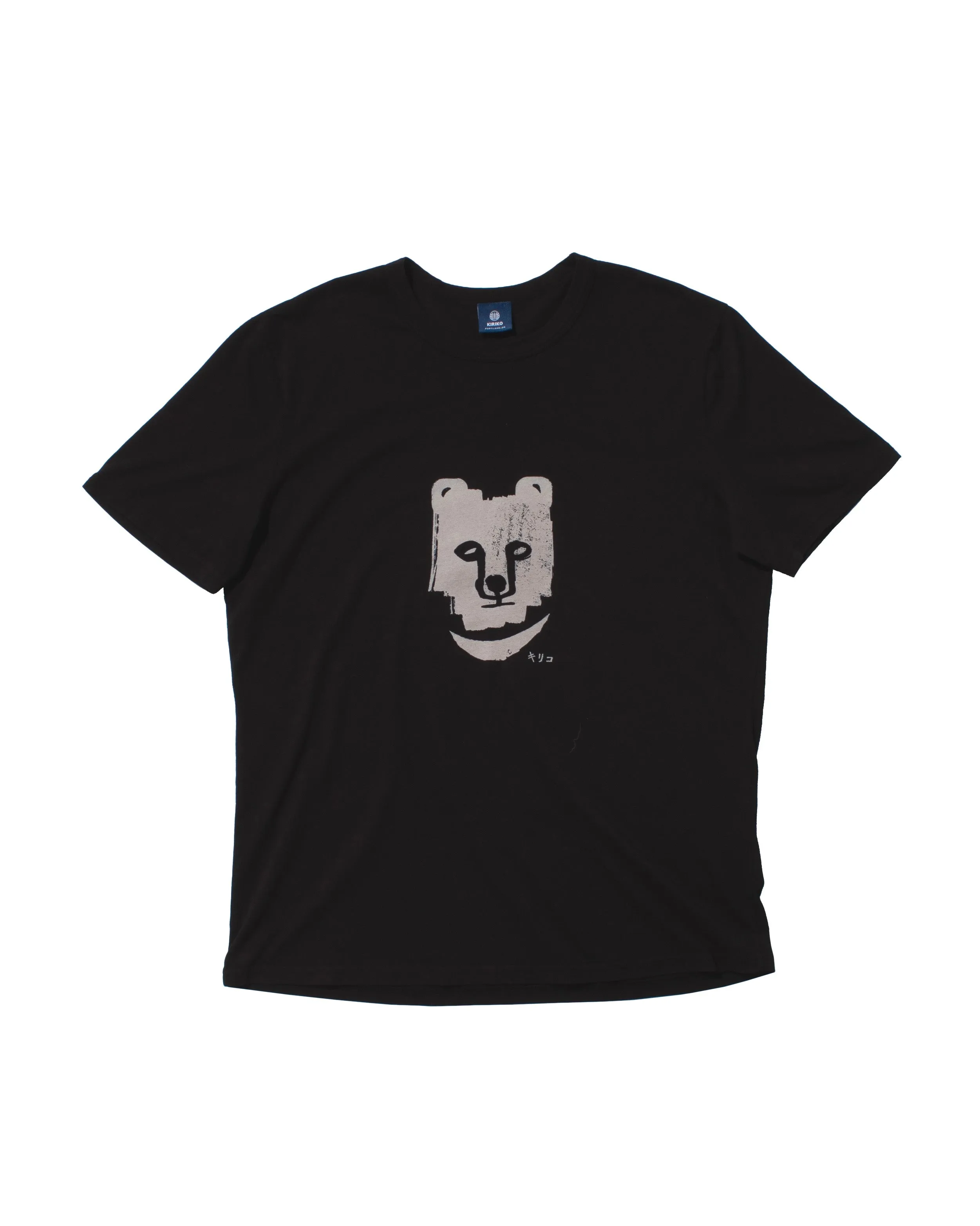 Kiriko Original Tee, 6oz Cotton, Printed Kuma, Semamori Embroidery, Pigment Black sold by Kiriko product image thumbnail 5