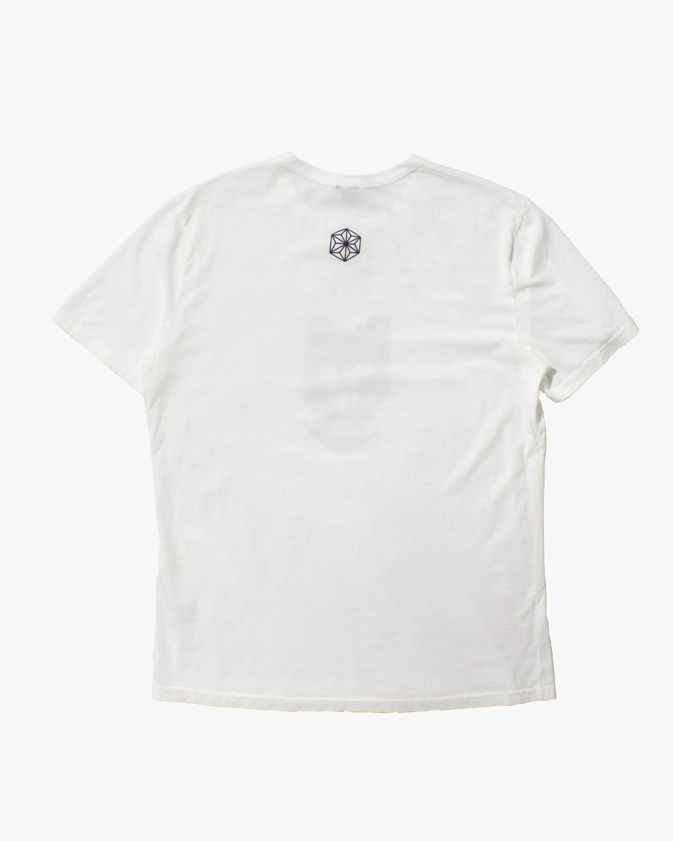 Kiriko Original Tee, 6oz Cotton, Printed Kuma, Semamori Embroidery, White sold by Kiriko product image thumbnail 3