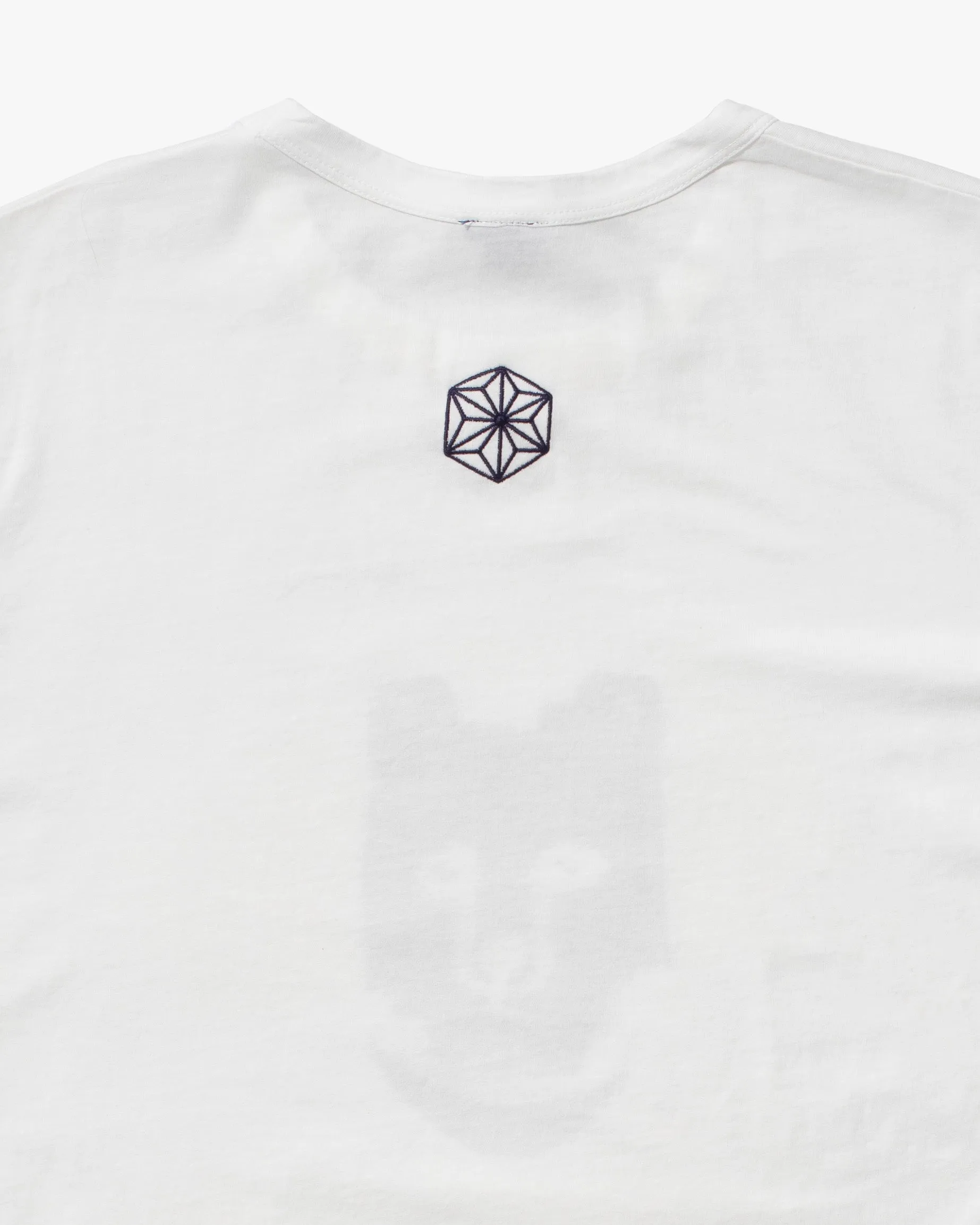 Kiriko Original Tee, 6oz Cotton, Printed Kuma, Semamori Embroidery, White sold by Kiriko product image thumbnail 4
