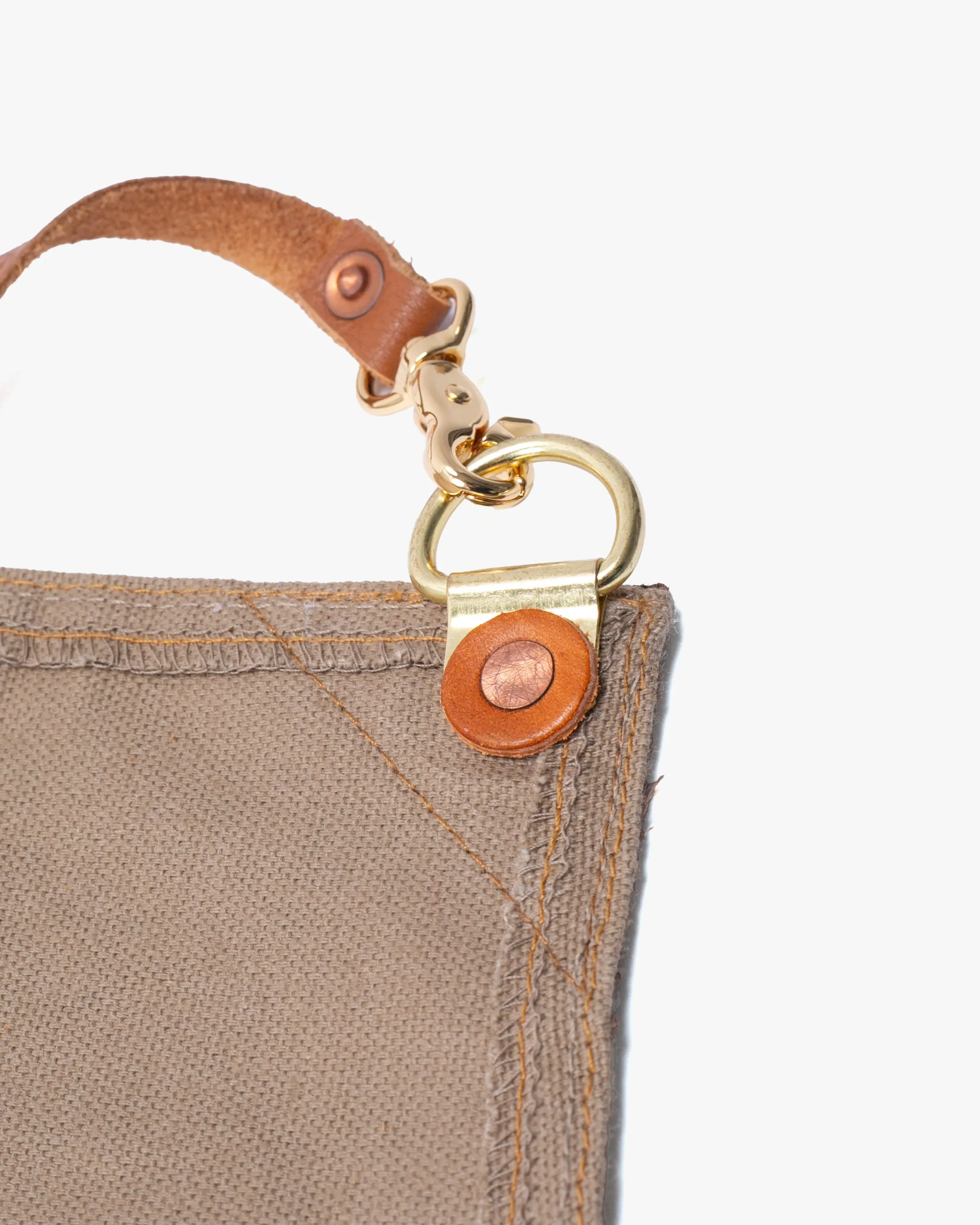 Kokoro Original Work Apron, Full, Canvas Two-Tone, Navy Pocket on Tan sold by Kiriko product image thumbnail 4