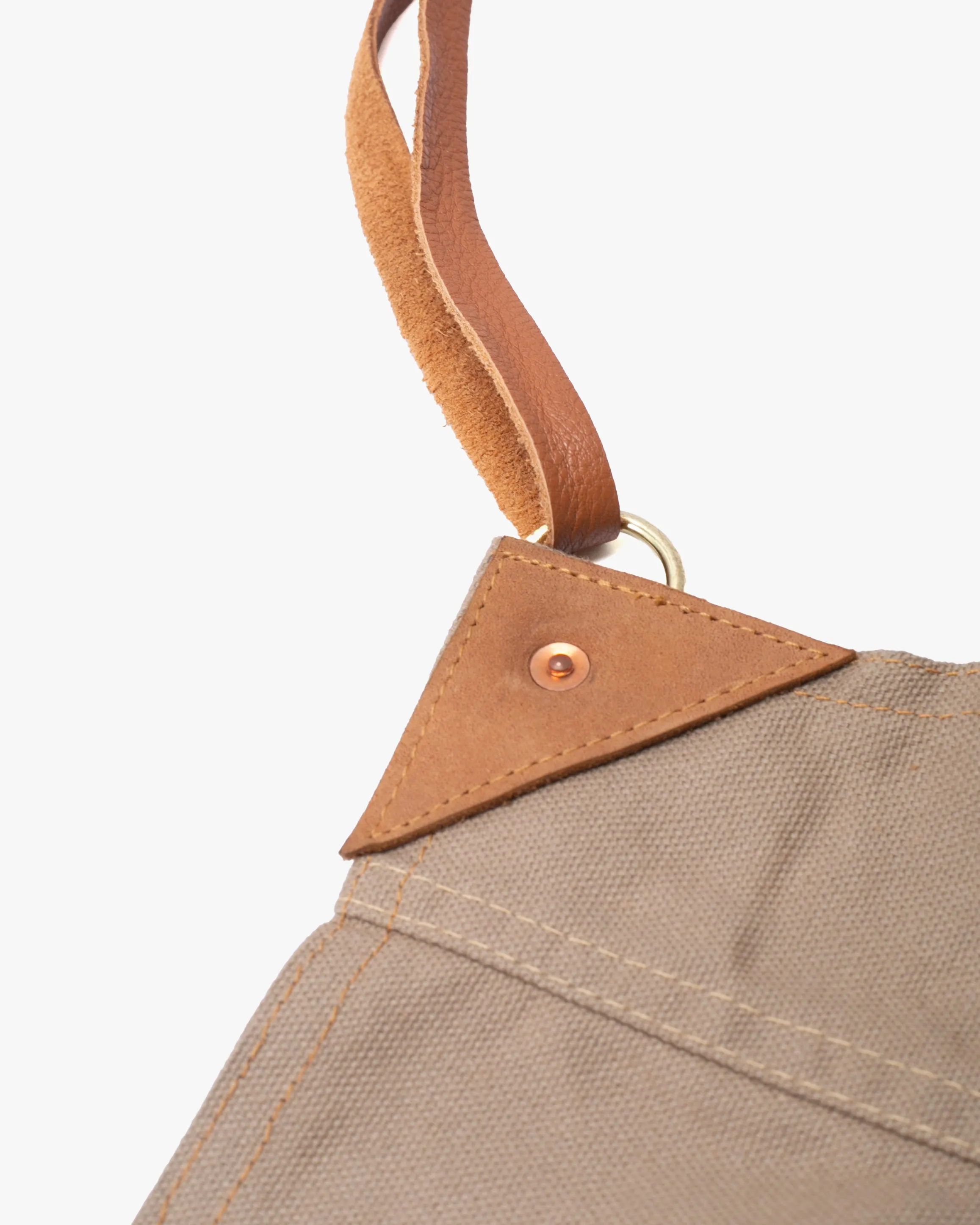 Kokoro Original Work Apron, Full, Canvas Two-Tone, Navy Pocket on Tan sold by Kiriko product image thumbnail 5