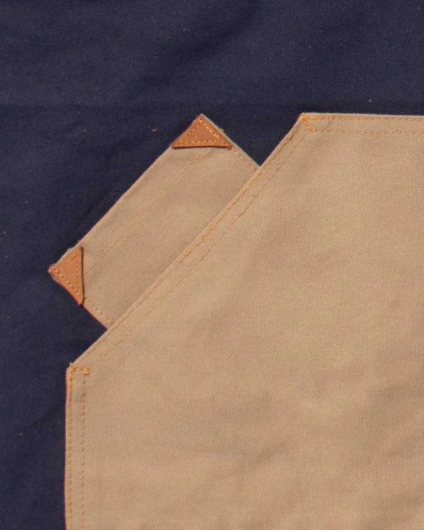 Kokoro Original Work Apron, Full, Canvas, Tan Pocket on Navy sold by Kiriko product image thumbnail 3