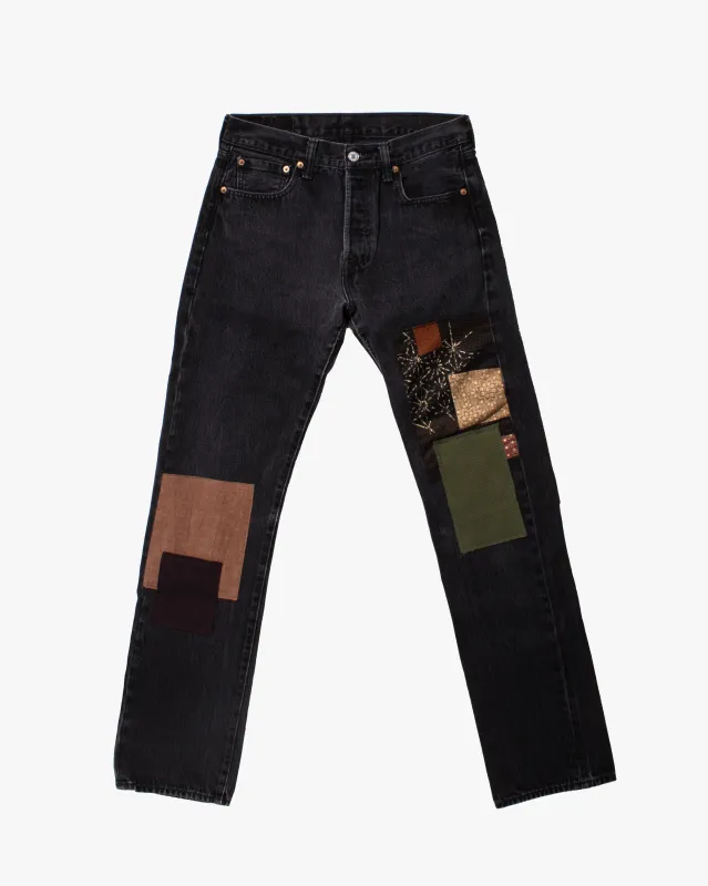 Kiriko Custom Patched Denim Jeans, Levi's Brand, 15 sold by Kiriko