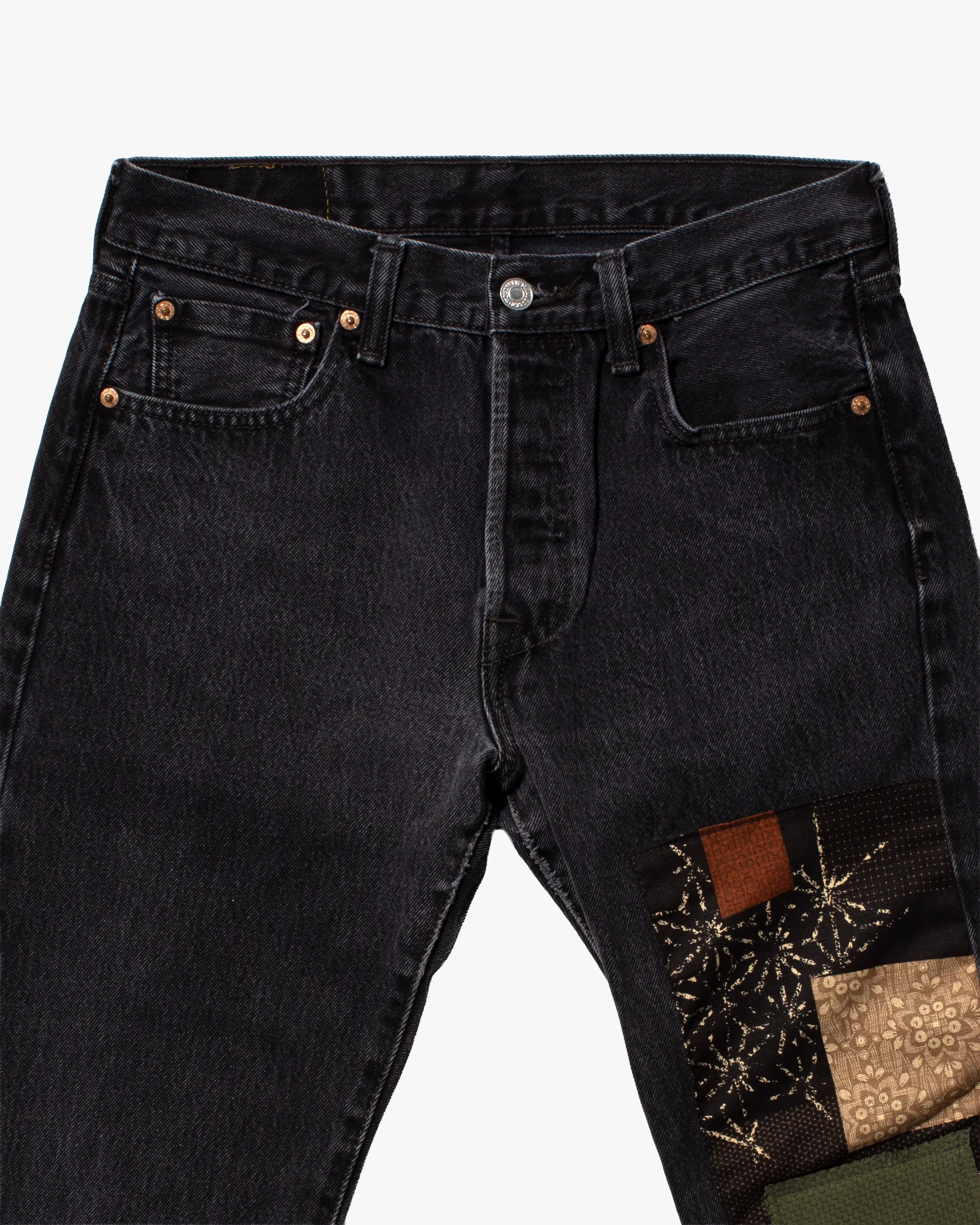 Kiriko Custom Patched Denim Jeans, Levi's Brand, 15 sold by Kiriko product image thumbnail 2