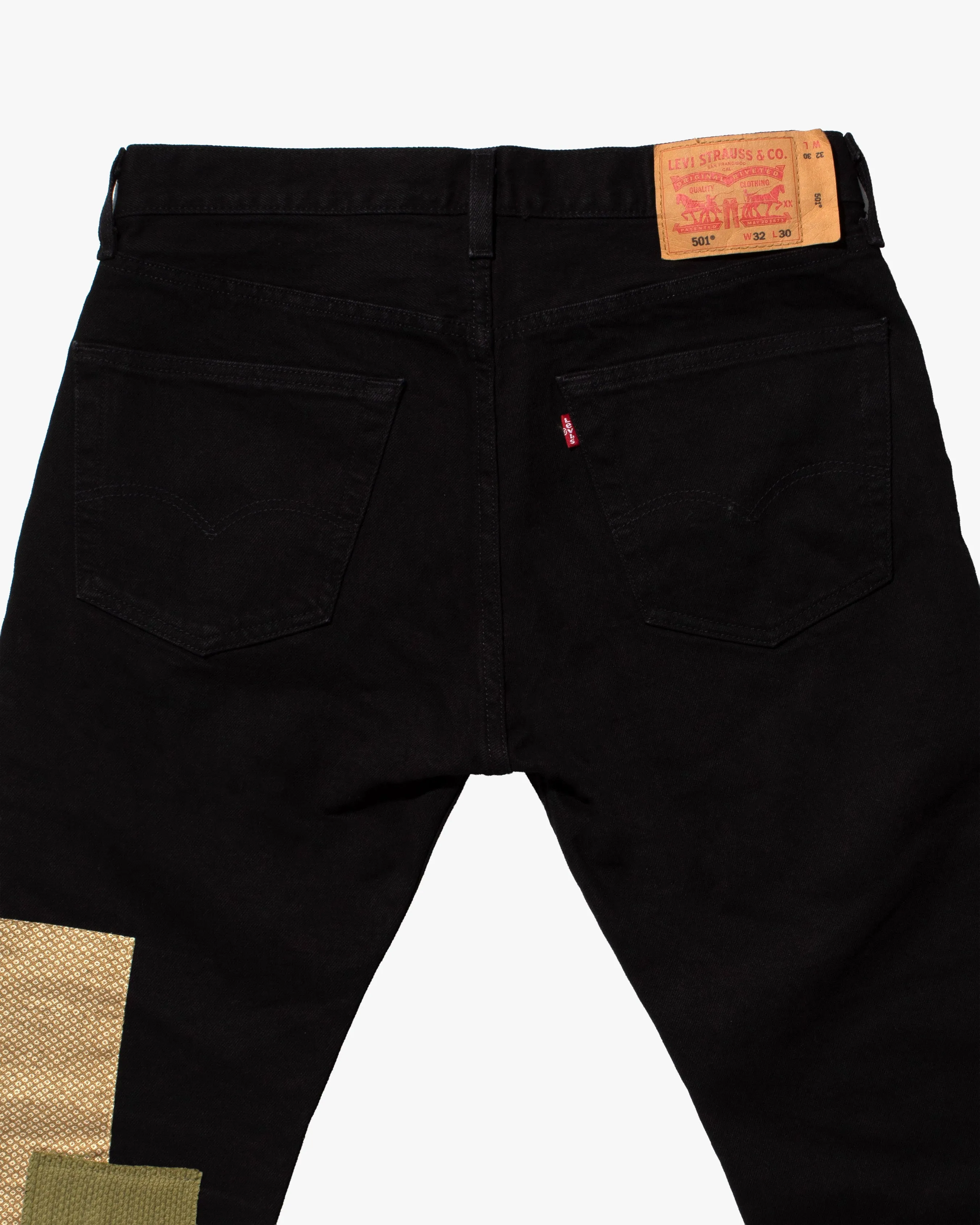 Kiriko Custom Patched Denim Jeans, Levi's Brand, 14 sold by Kiriko product image thumbnail 4