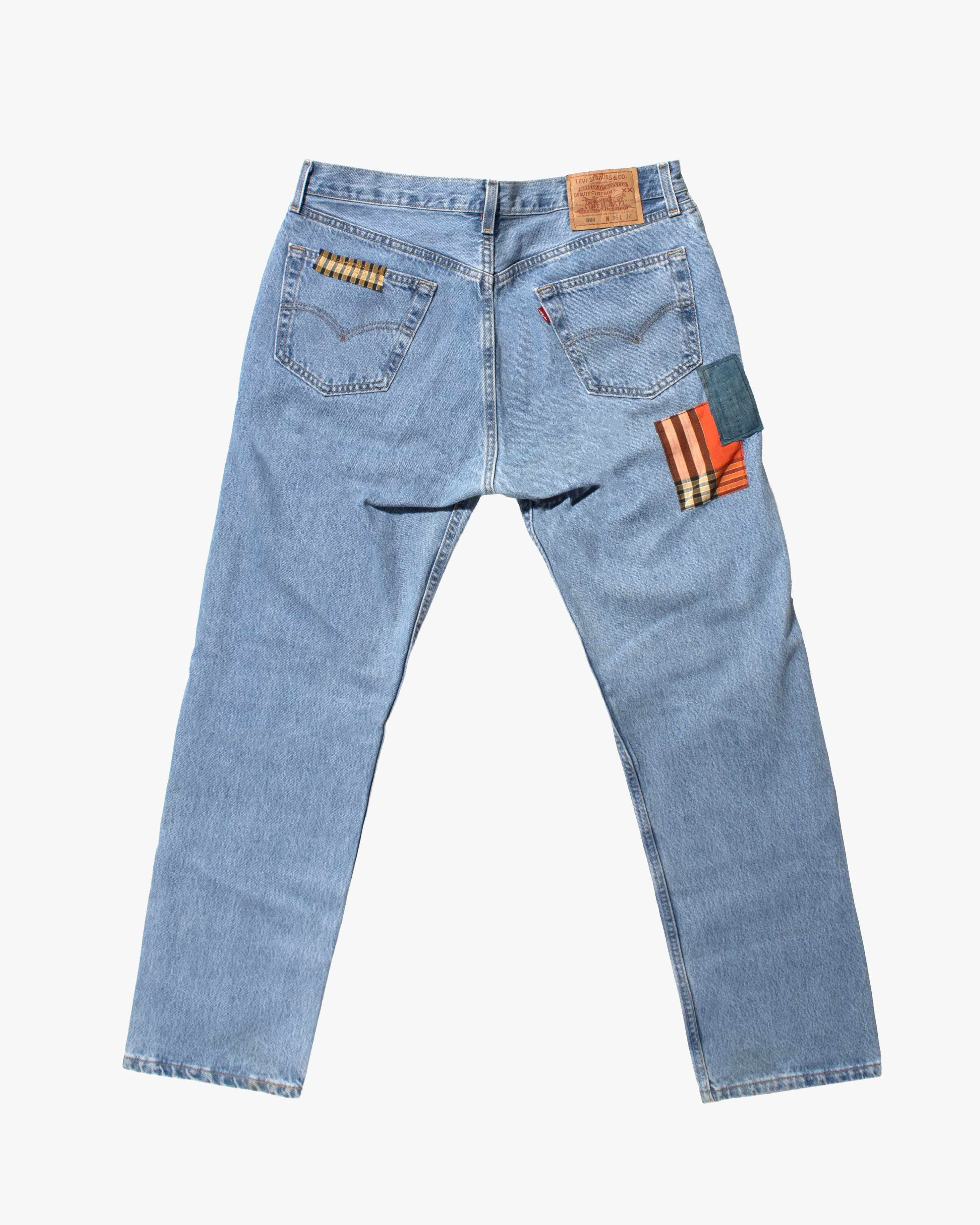 Kiriko Custom Patched Denim Jeans, Levi's Brand, 12 sold by Kiriko product image thumbnail 3