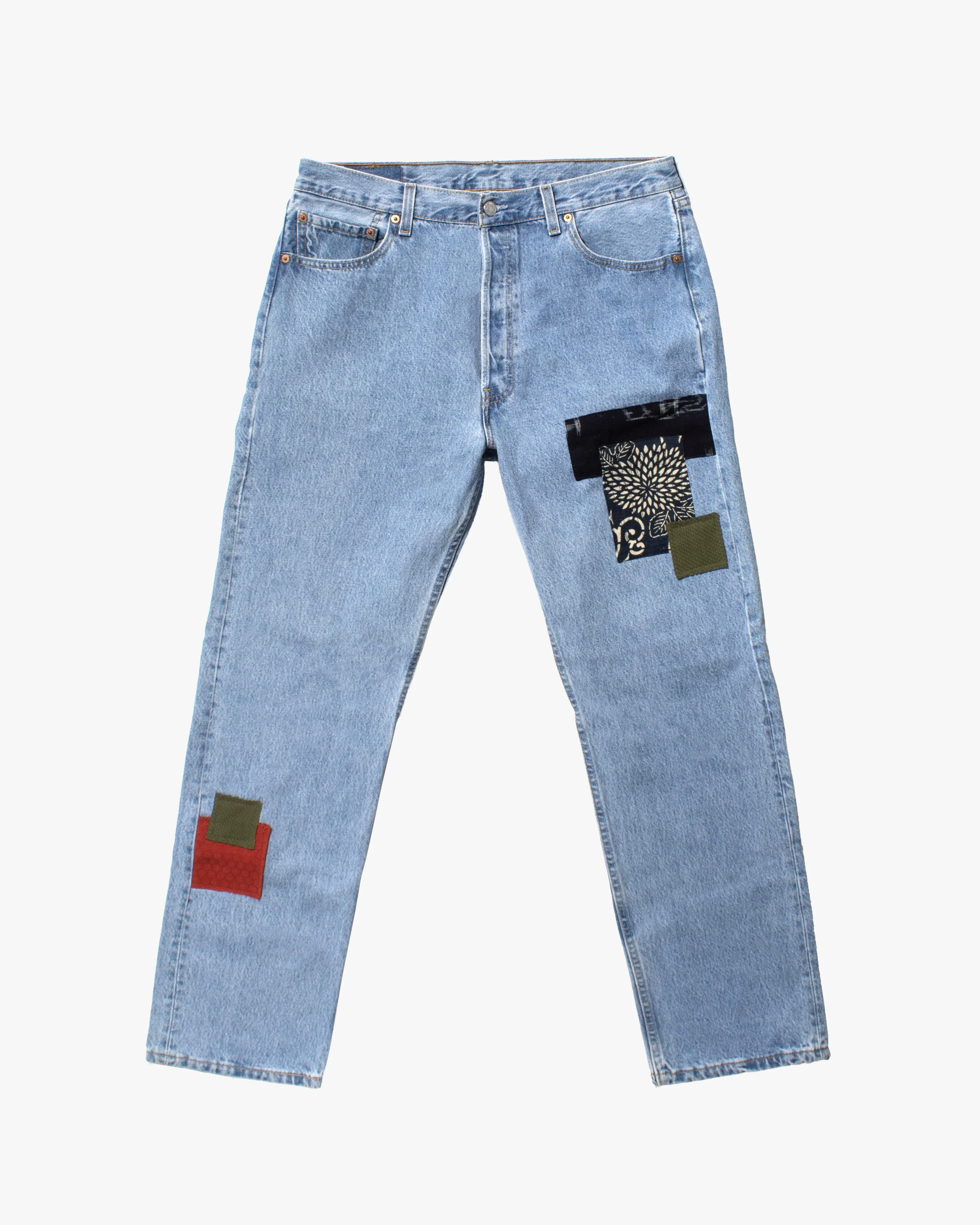 Kiriko Custom Patched Denim Jeans, Levi's Brand, 12 sold by Kiriko
