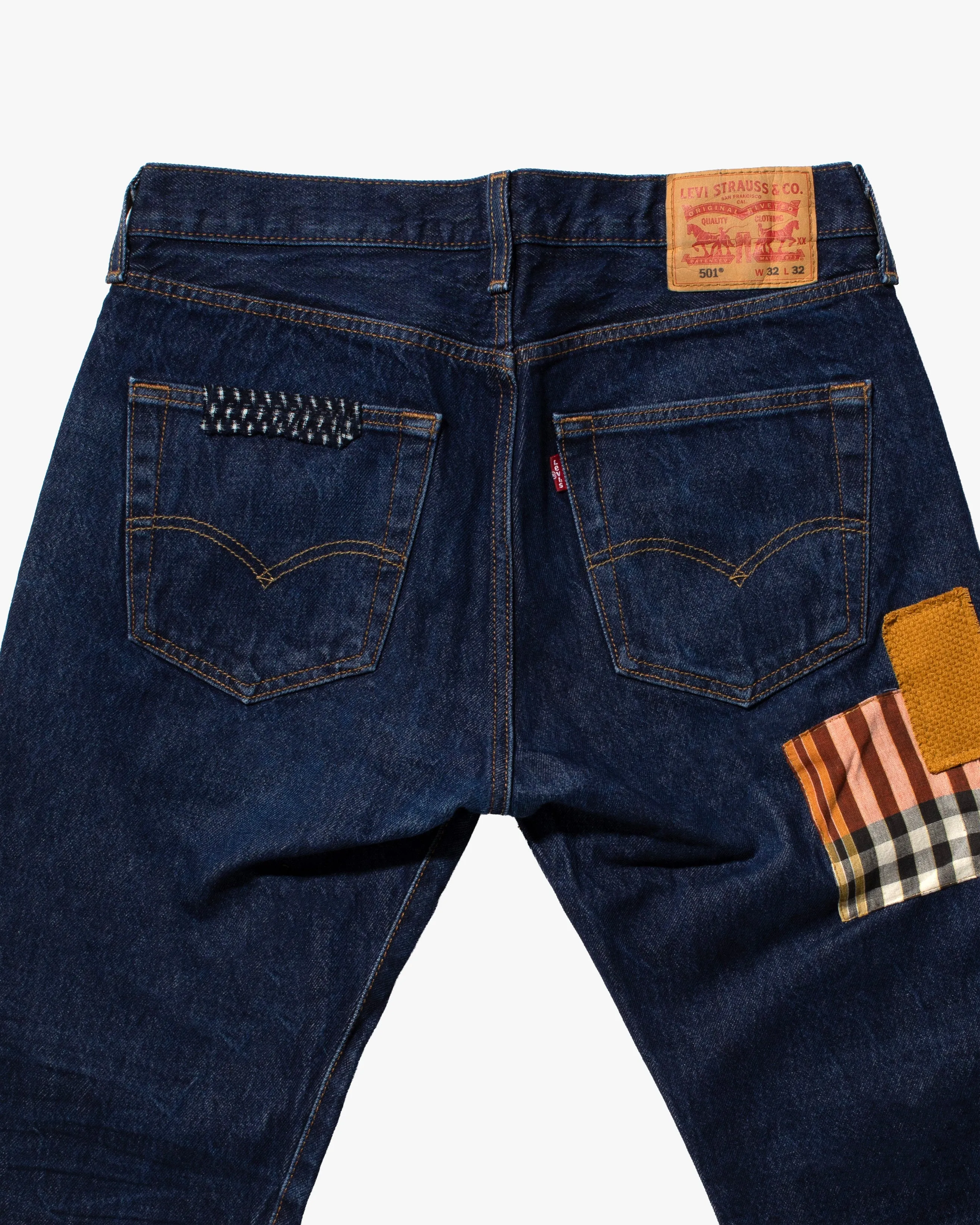 Kiriko Custom Patched Denim Jeans, Levi's Brand, 13 sold by Kiriko product image thumbnail 4