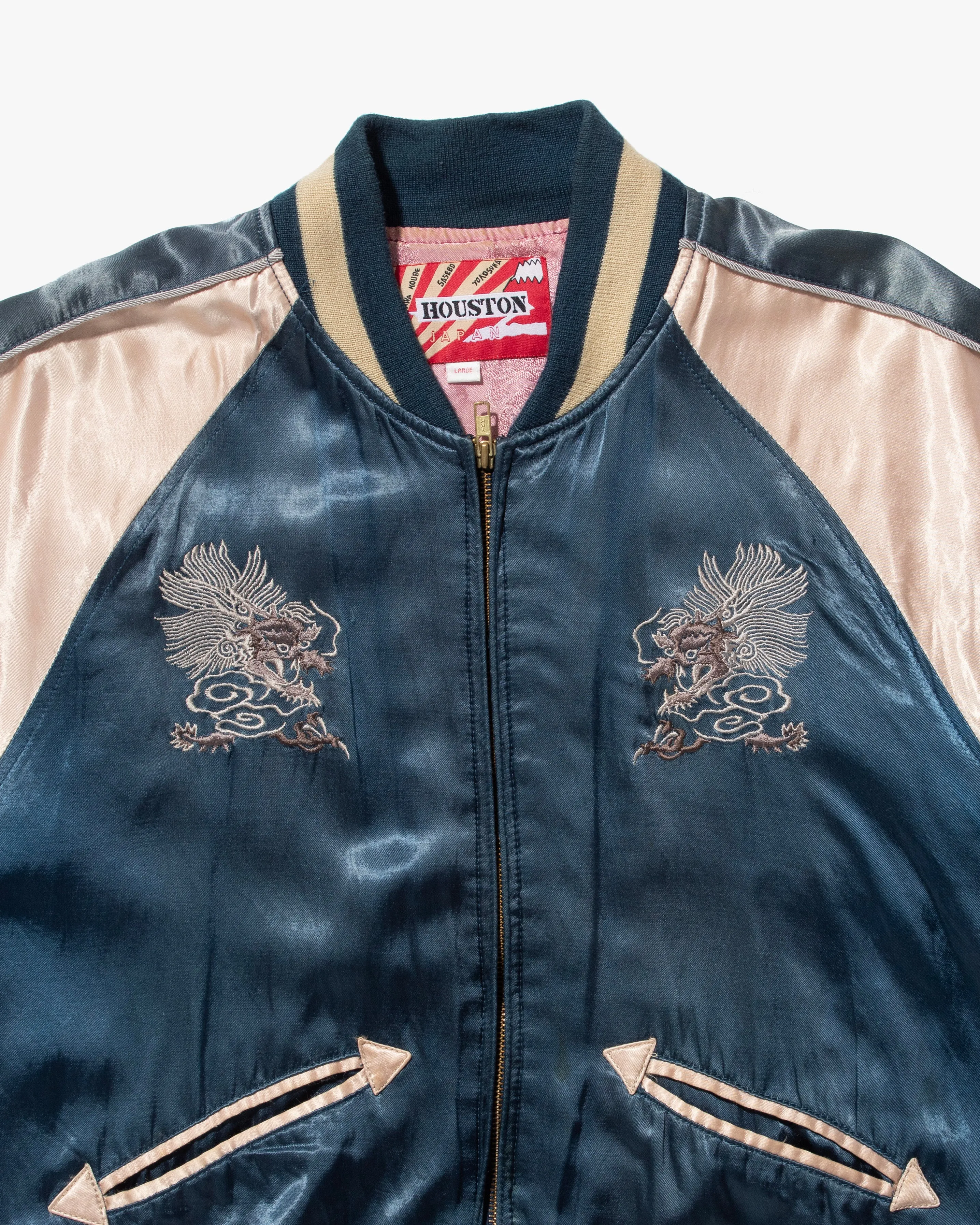 Japanese Repro Souvenir Jacket, Blue Map of Japan with Dragon - L sold by Kiriko product image thumbnail 4