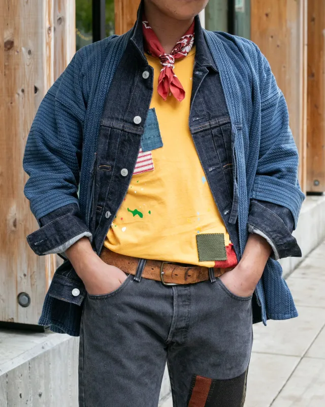 Kiriko Custom Kendo X Gap Denim Jacket, A- M sold by Kiriko