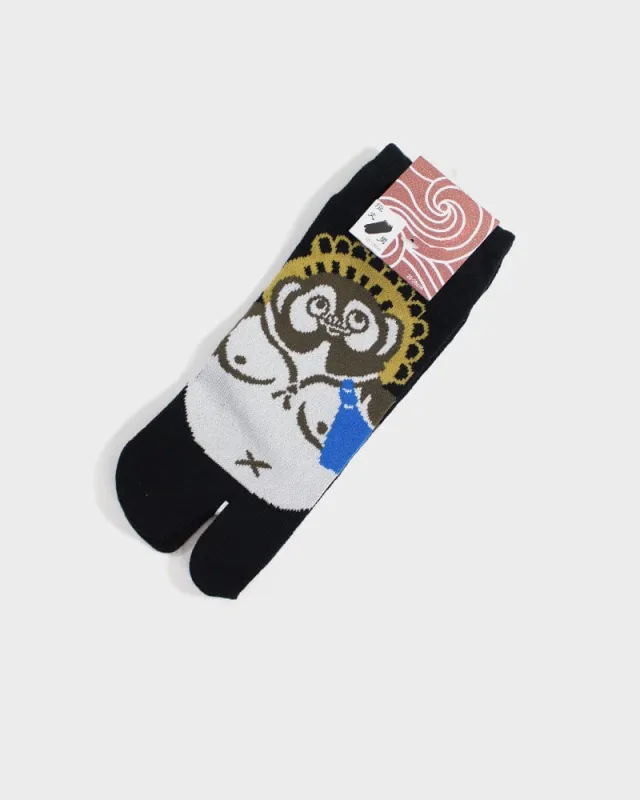 Tabi Socks, Ankle, Sake & Tanuki - (M/L) sold by Kiriko