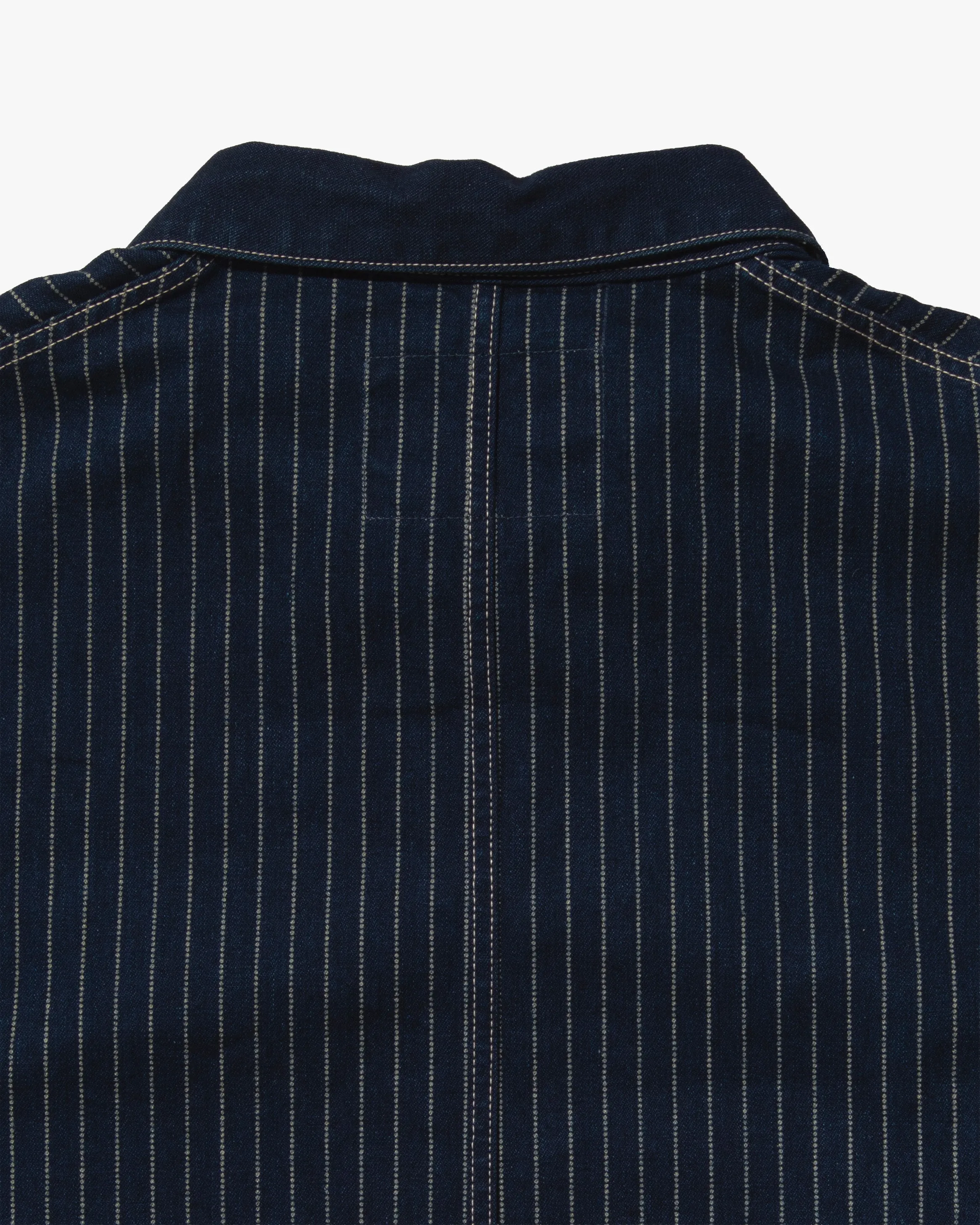 Japanese Repro Chore Coat, L, Pherrow's, Dotted Pinstripe sold by Kiriko product image thumbnail 4