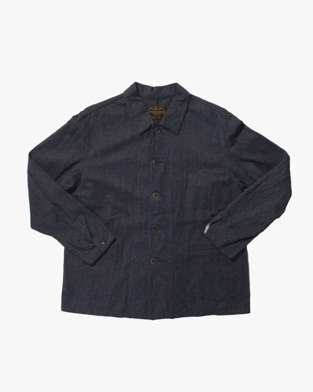 Japanese Repro Chore Coat, XL, Kojima, Striped sold by Kiriko