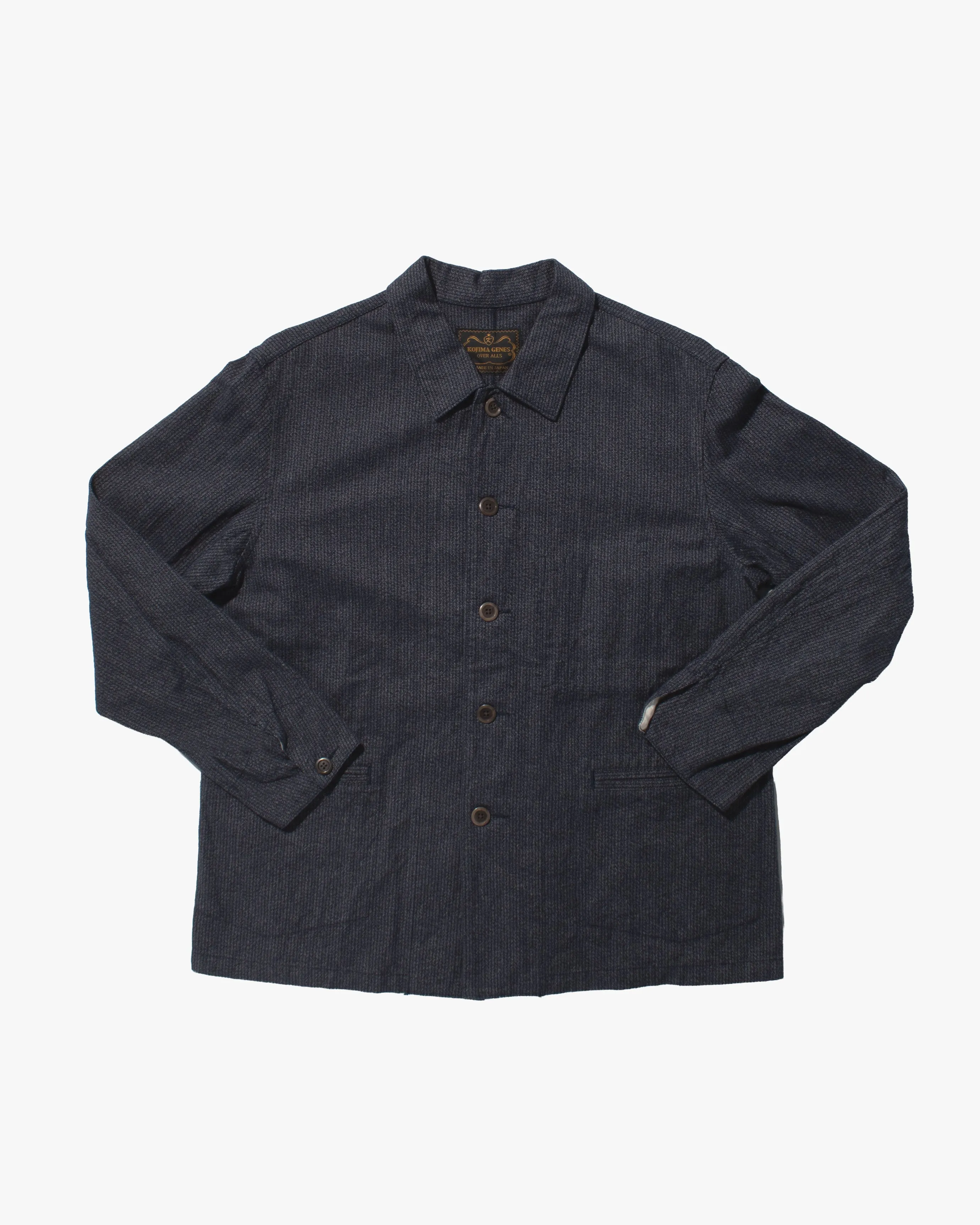 Japanese Repro Chore Coat, XL, Kojima, Striped sold by Kiriko