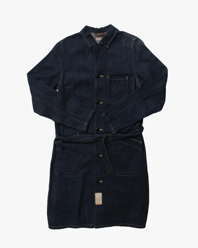 Japanese Repro Chore Coat, S, Kapital, Long with Belt sold by Kiriko