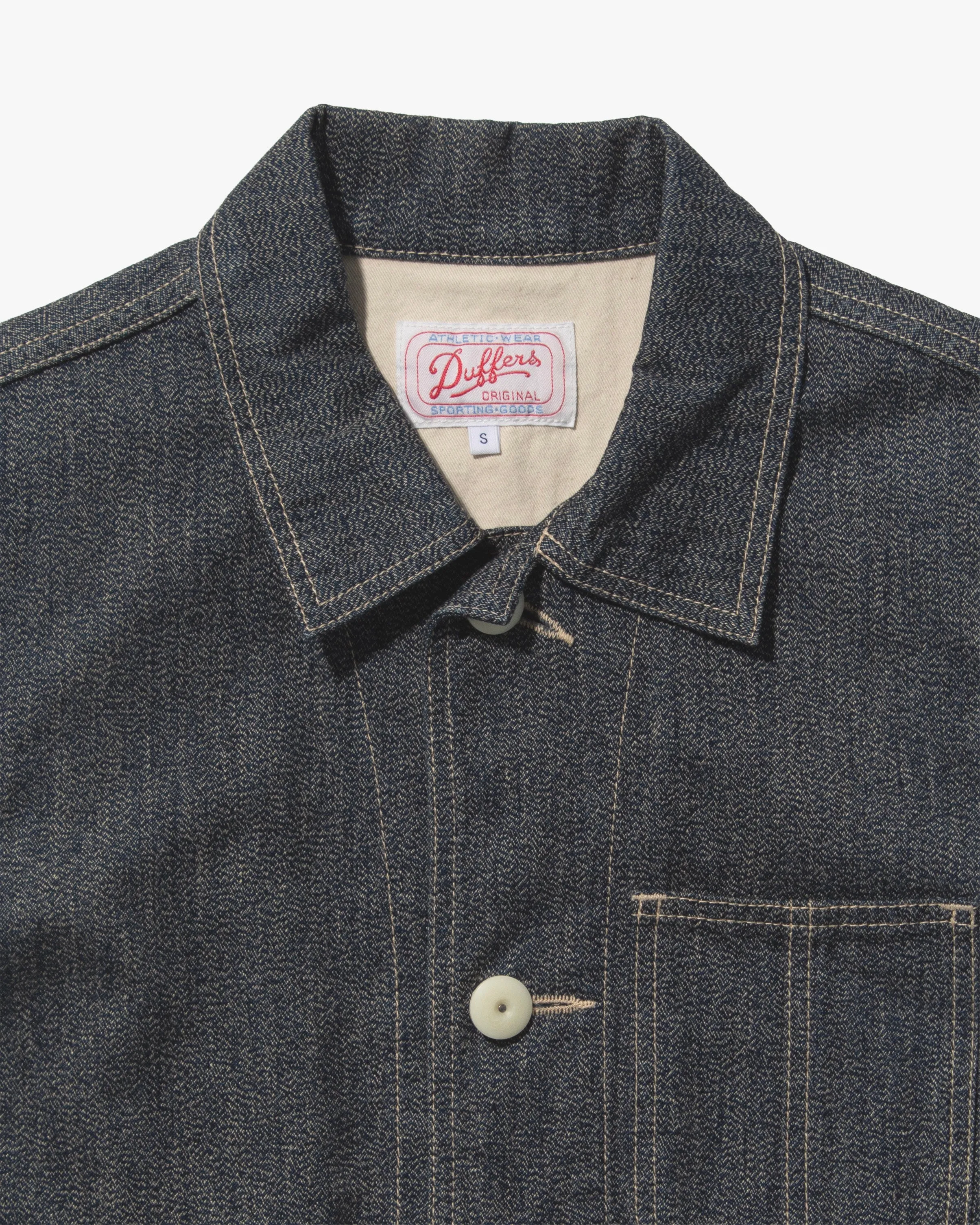 Japanese Repro Chore Coat, S, Duffers, Angled Pockets sold by Kiriko product image thumbnail 2