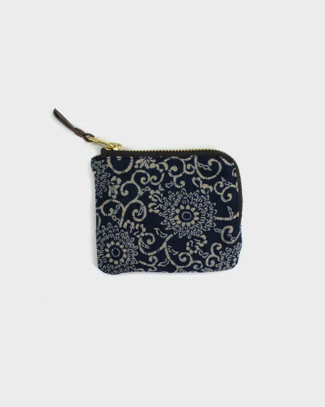 Kiriko Original, Zipper Wallet, Indigo Small Kiku sold by Kiriko