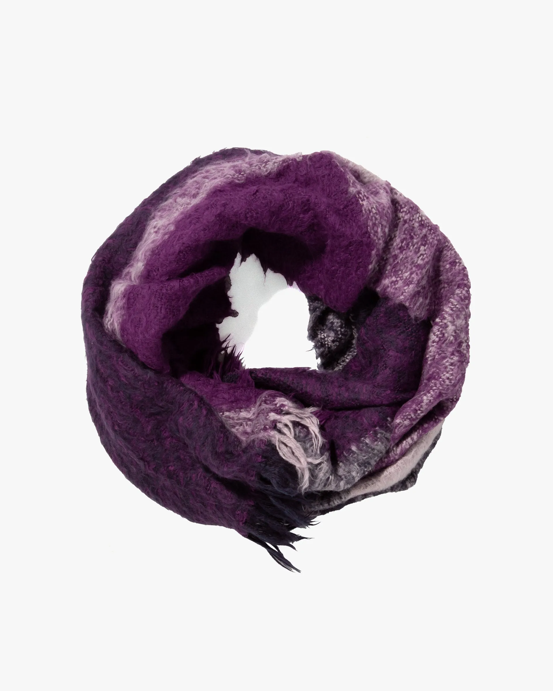Kobo Oriza Snood, Brushed Cotton, Navy and Purple sold by Kiriko
