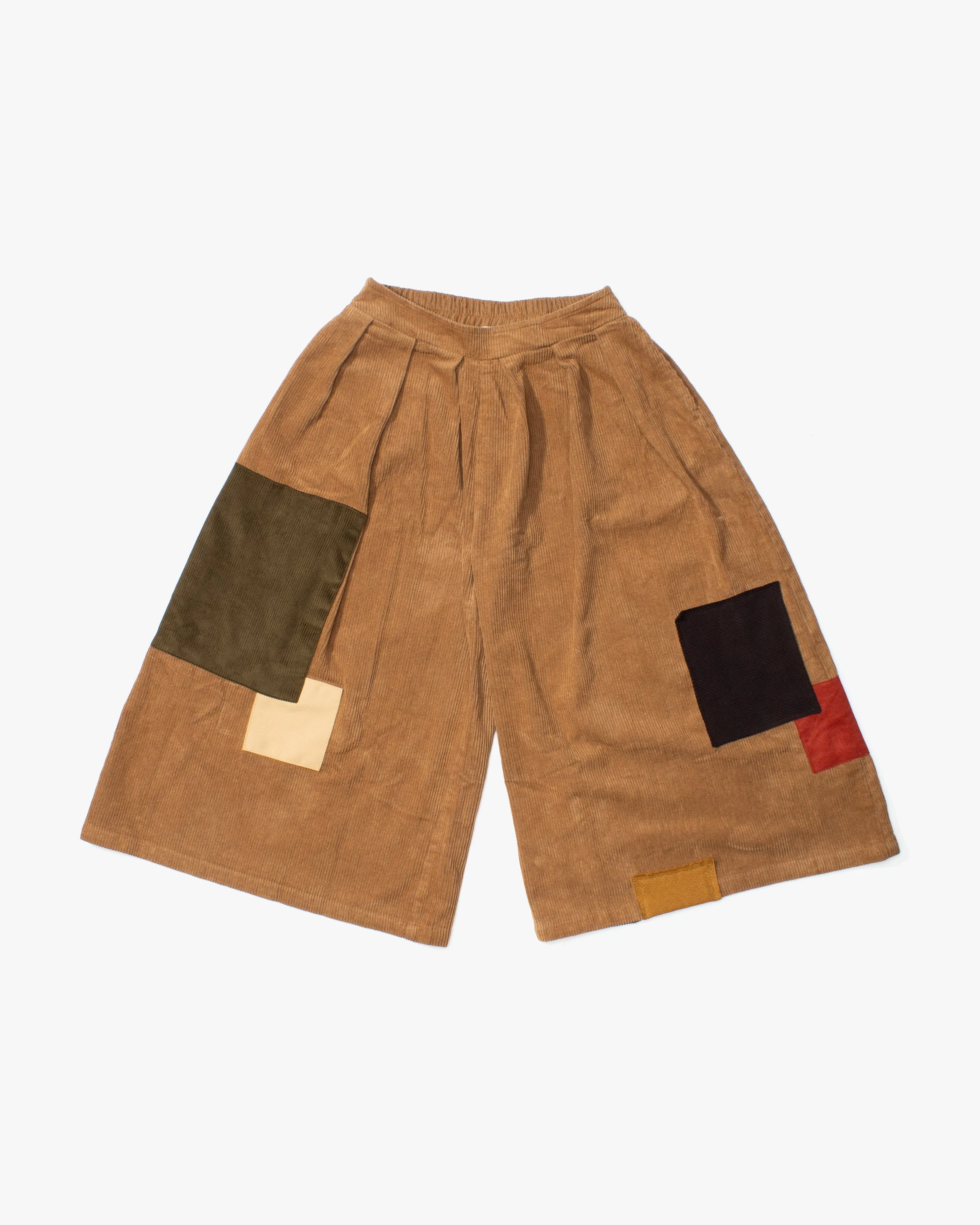 Kiriko Custom Wide Leg Pants, Heavy-Weight Corduroy Patched, Tan sold by Kiriko