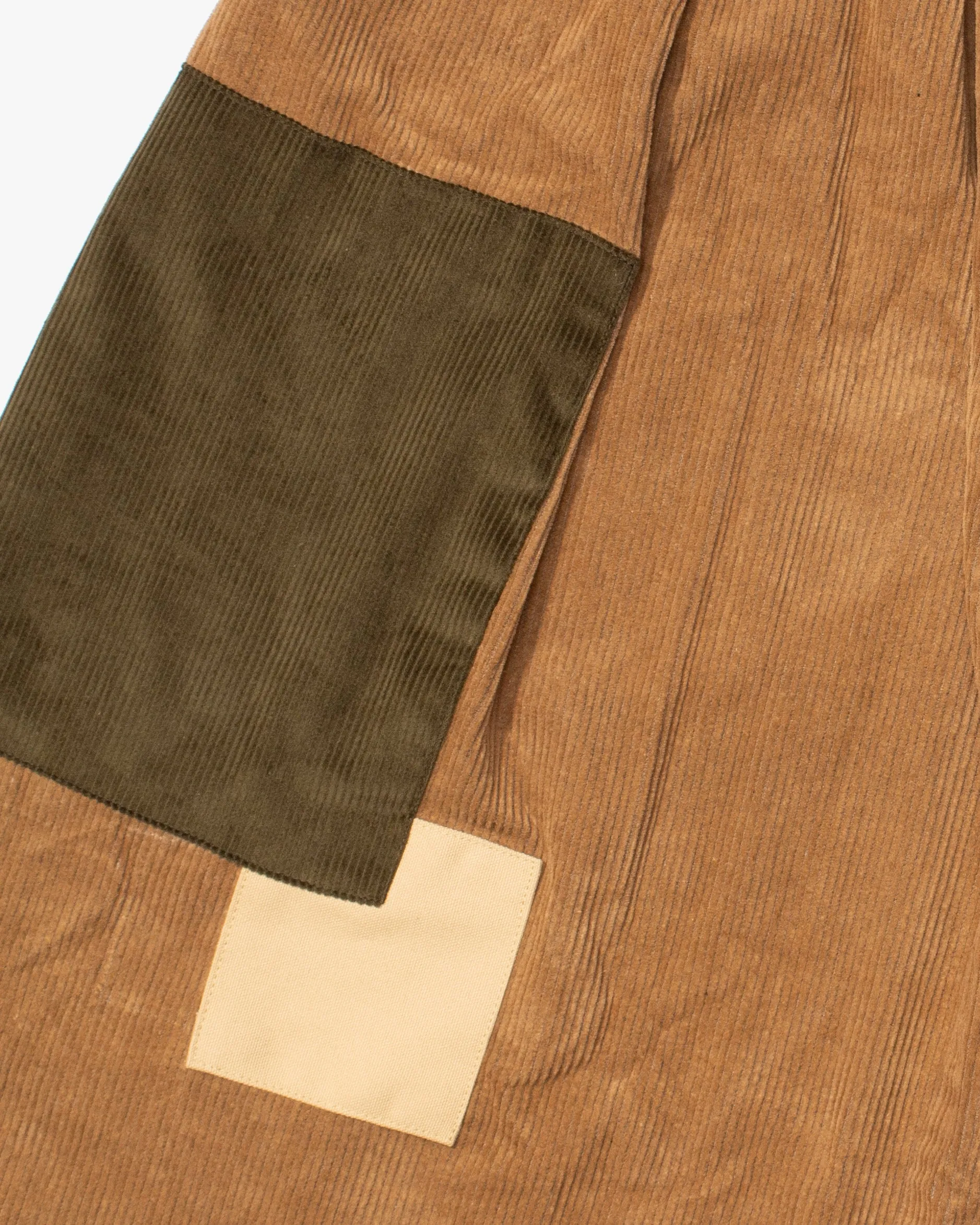 Kiriko Custom Wide Leg Pants, Heavy-Weight Corduroy Patched, Tan sold by Kiriko product image thumbnail 3