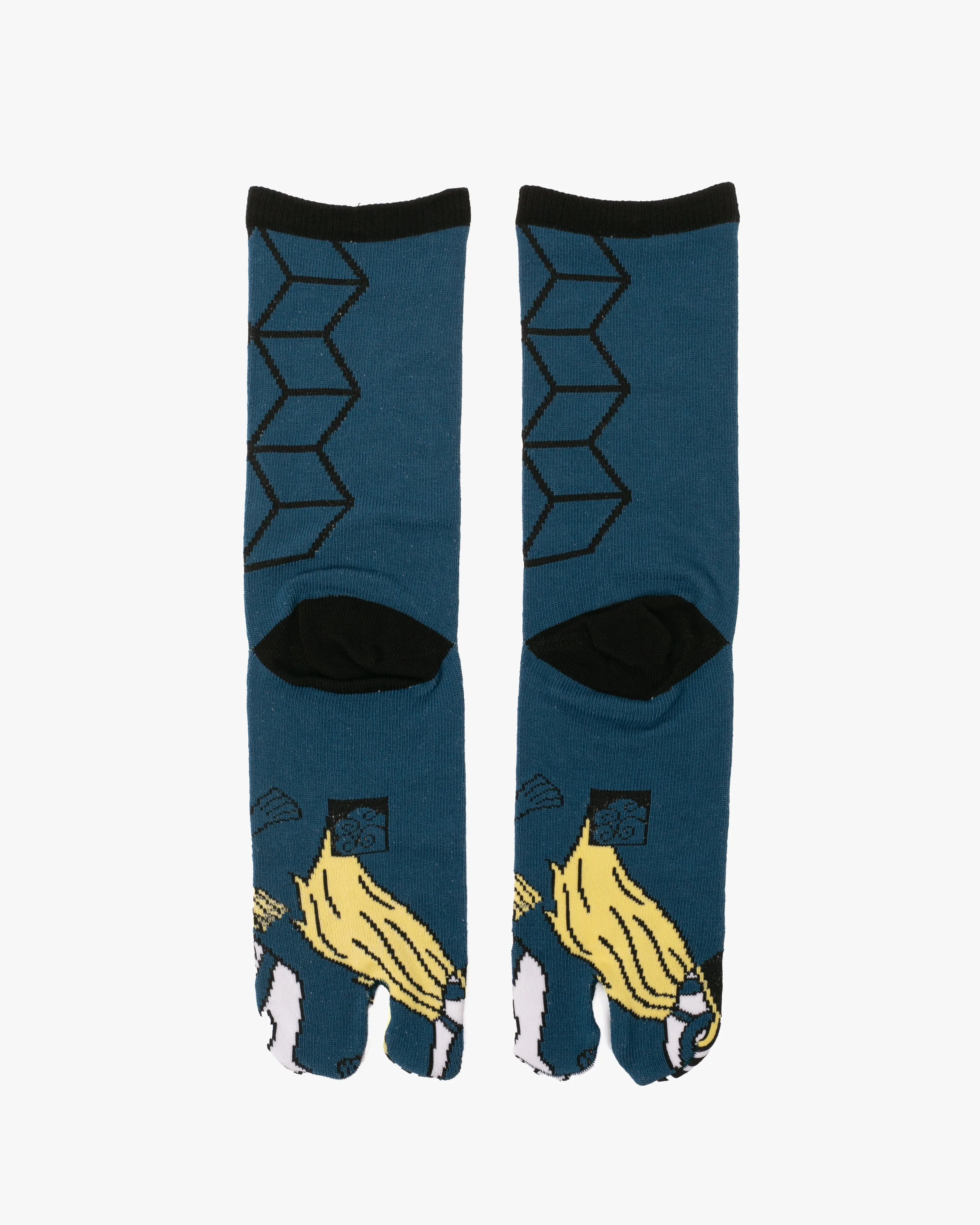 Wa Modern, Tabi Socks, Crew, Teal and White Horse M/L sold by Kiriko product image thumbnail 2