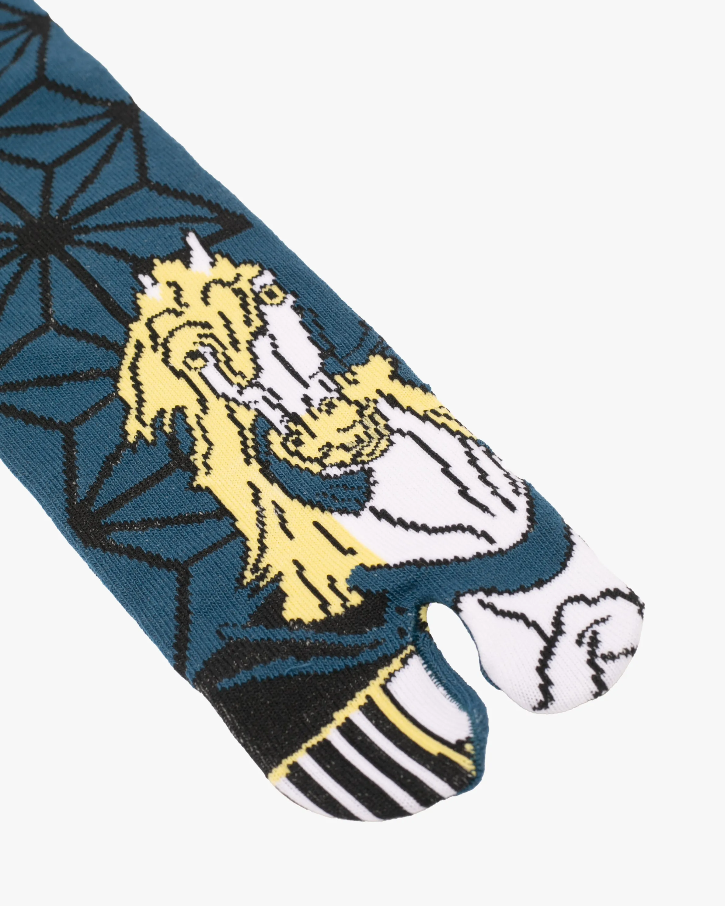 Wa Modern, Tabi Socks, Crew, Teal and White Horse M/L sold by Kiriko product image thumbnail 3