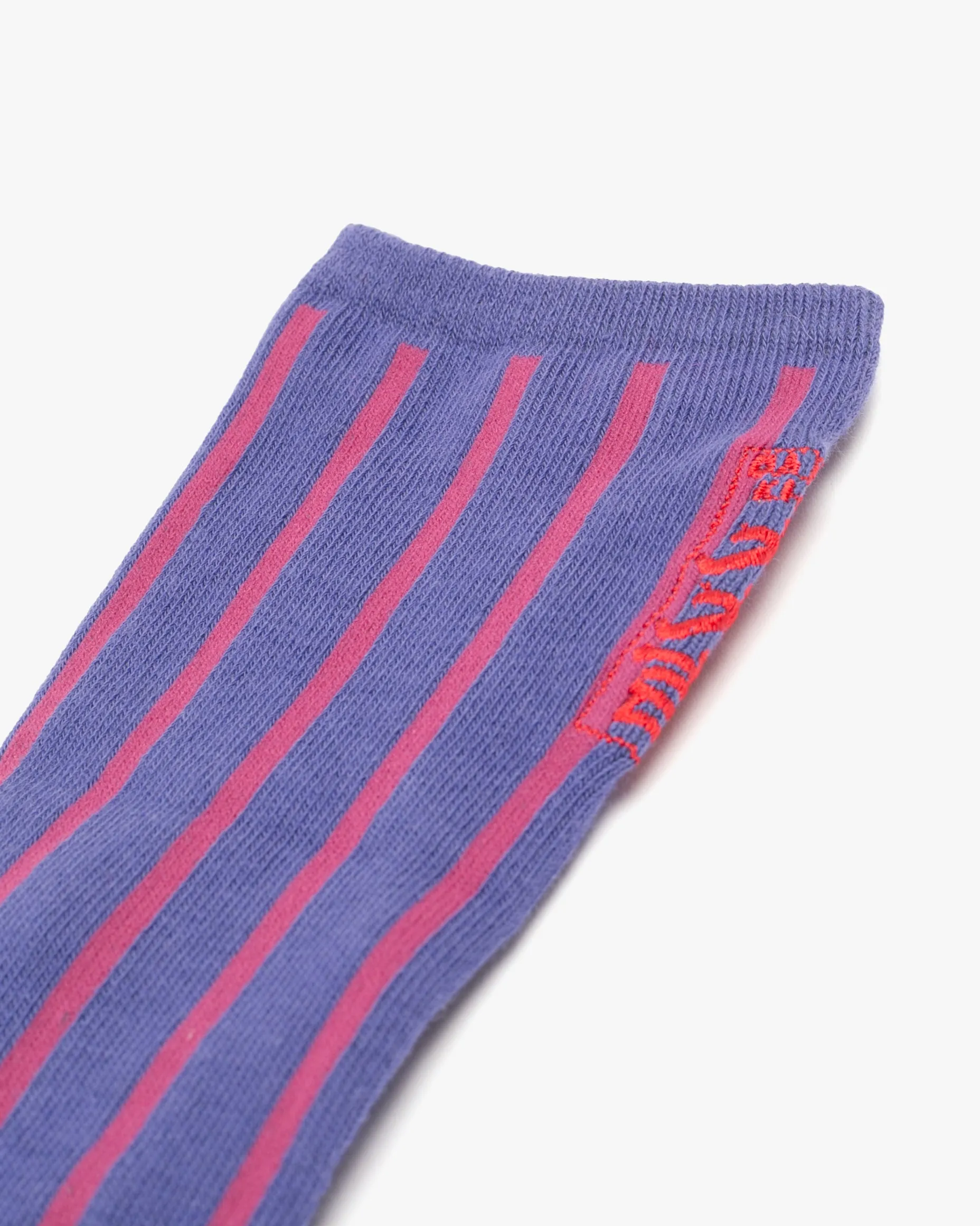 Wa Modern, Tabi Socks, Crew, Purple and Pink Stripe S/M sold by Kiriko product image thumbnail 4