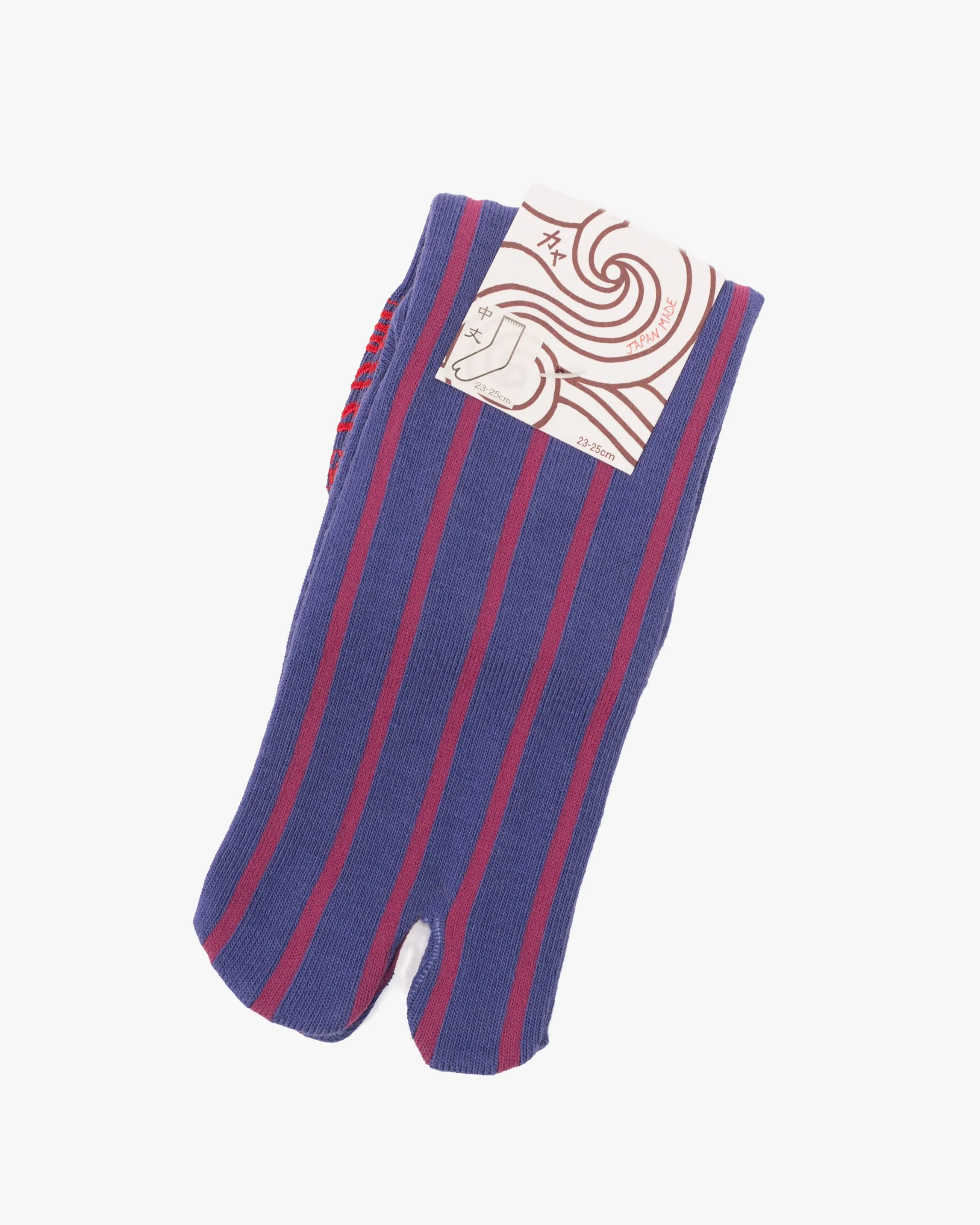 Wa Modern, Tabi Socks, Crew, Purple and Pink Stripe S/M sold by Kiriko product image thumbnail 5