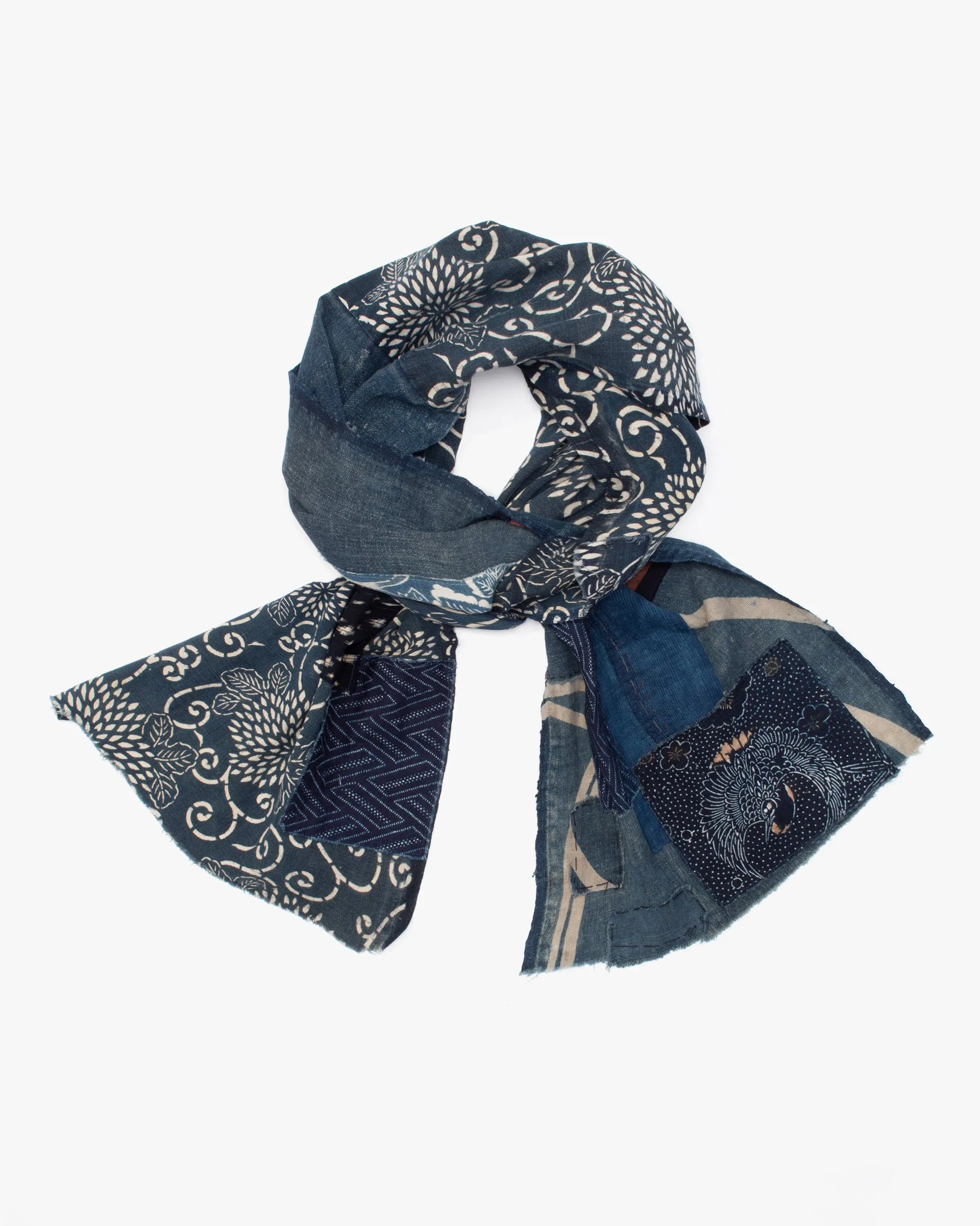 Kiriko Original Scarf, Patched Boro, Indigo, 40 sold by Kiriko product image thumbnail 2