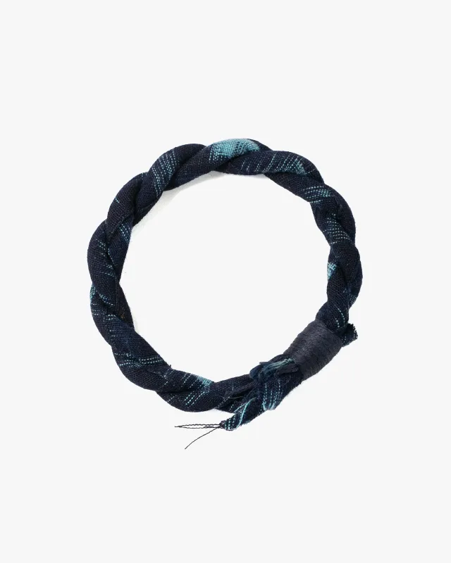 Boet x Kiriko Bracelet, Indigo with Light Blue Kasuri sold by Kiriko