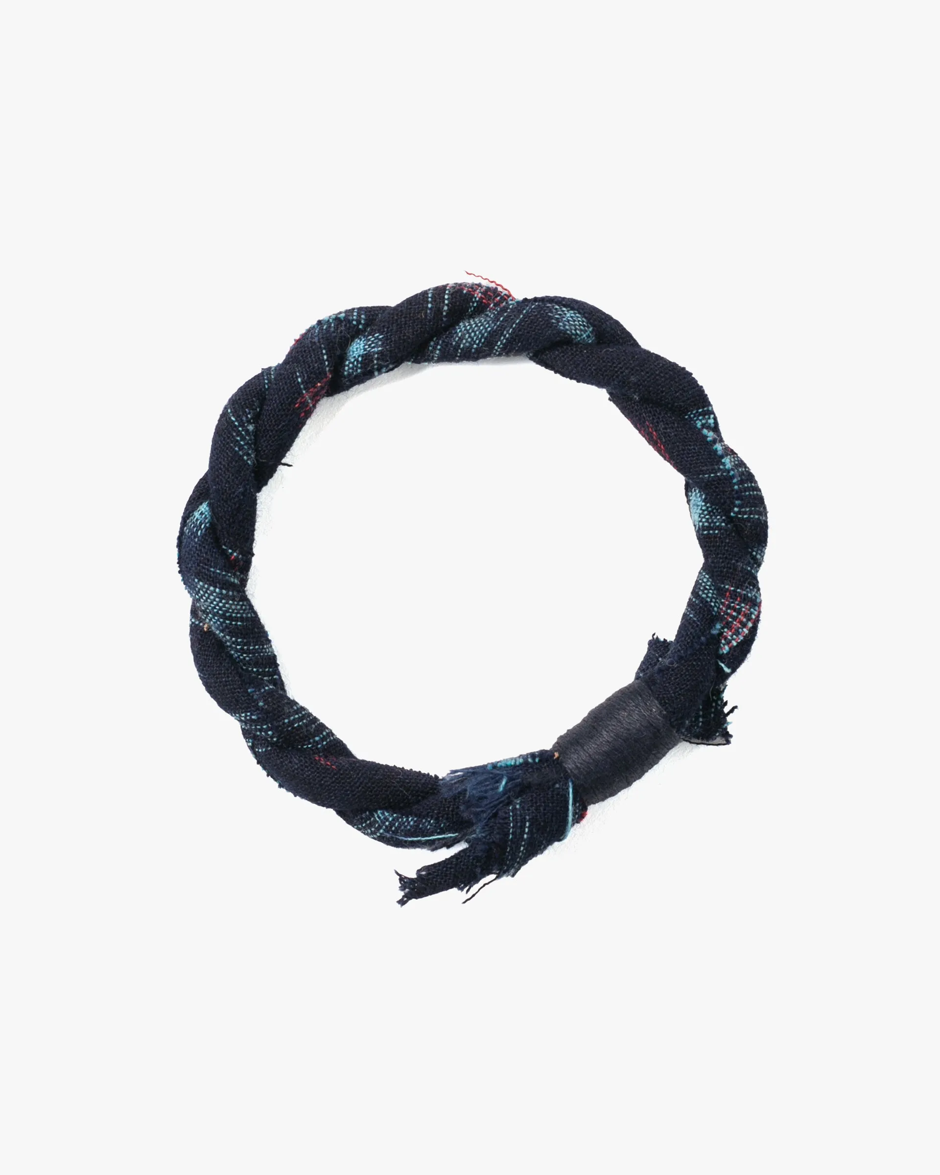 Boet x Kiriko Bracelet, Indigo with Light Blue and Red Kasuri sold by Kiriko