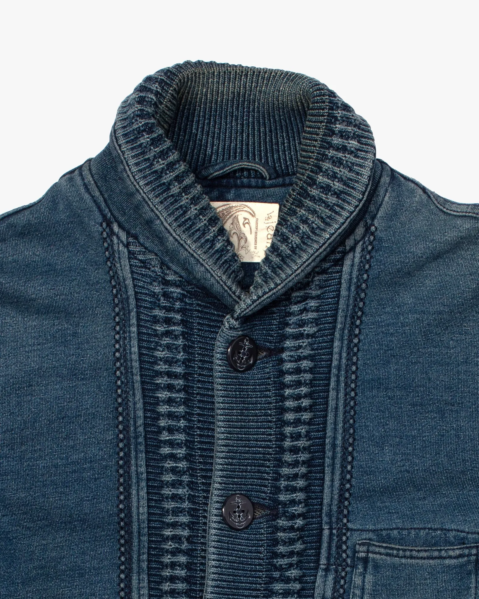Japanese Repro Chore Coat, M, L & Jeans, Knit Detailing sold by Kiriko product image thumbnail 2