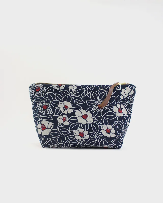 Stand-Up Pouch, Indigo, Large Tsubaki sold by Kiriko