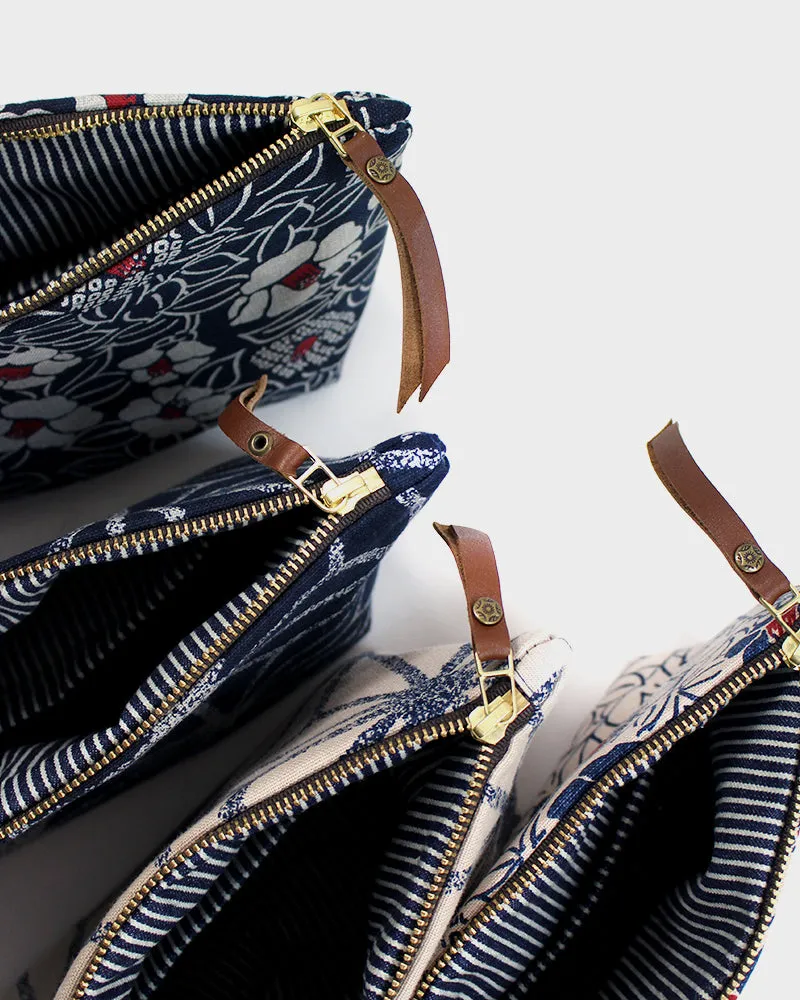 Stand-Up Pouch, Indigo, Large Tsubaki sold by Kiriko product image thumbnail 3