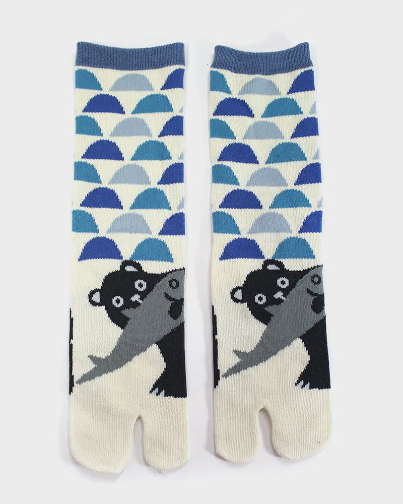 Tabi Socks, Crew, Kuma and Fish - (S/M) sold by Kiriko product image thumbnail 2