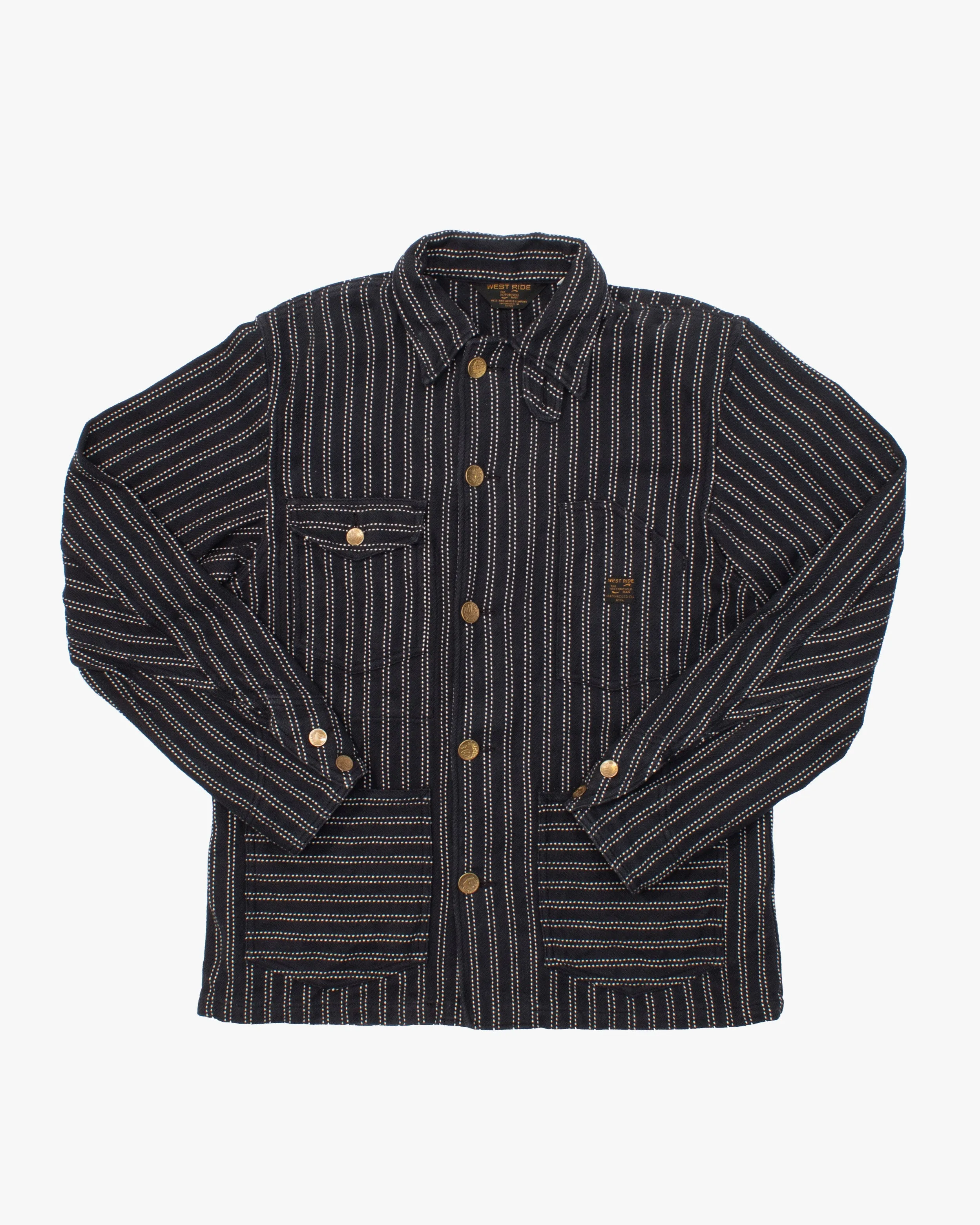 US Vintage Chore Coat, L, West Ride, Dotted Stripes sold by Kiriko