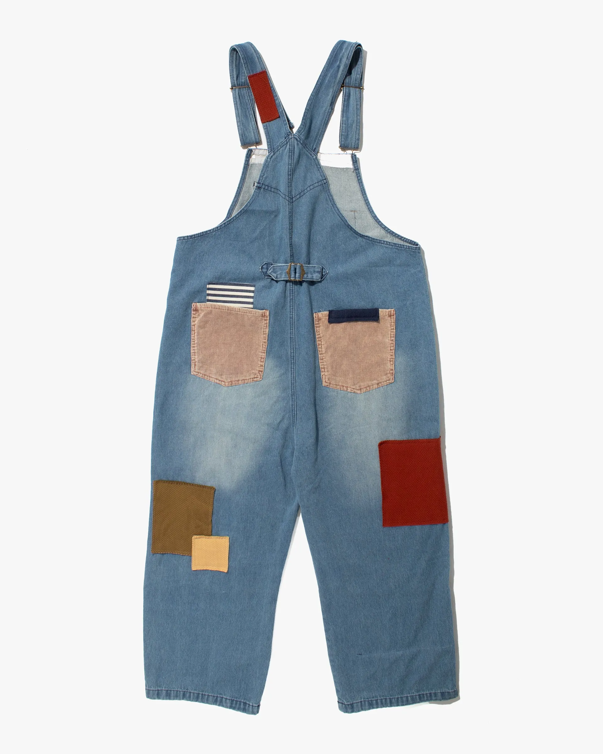 Kiriko Custom Patched Overalls, Colorblock Denim #3 sold by Kiriko product image thumbnail 2