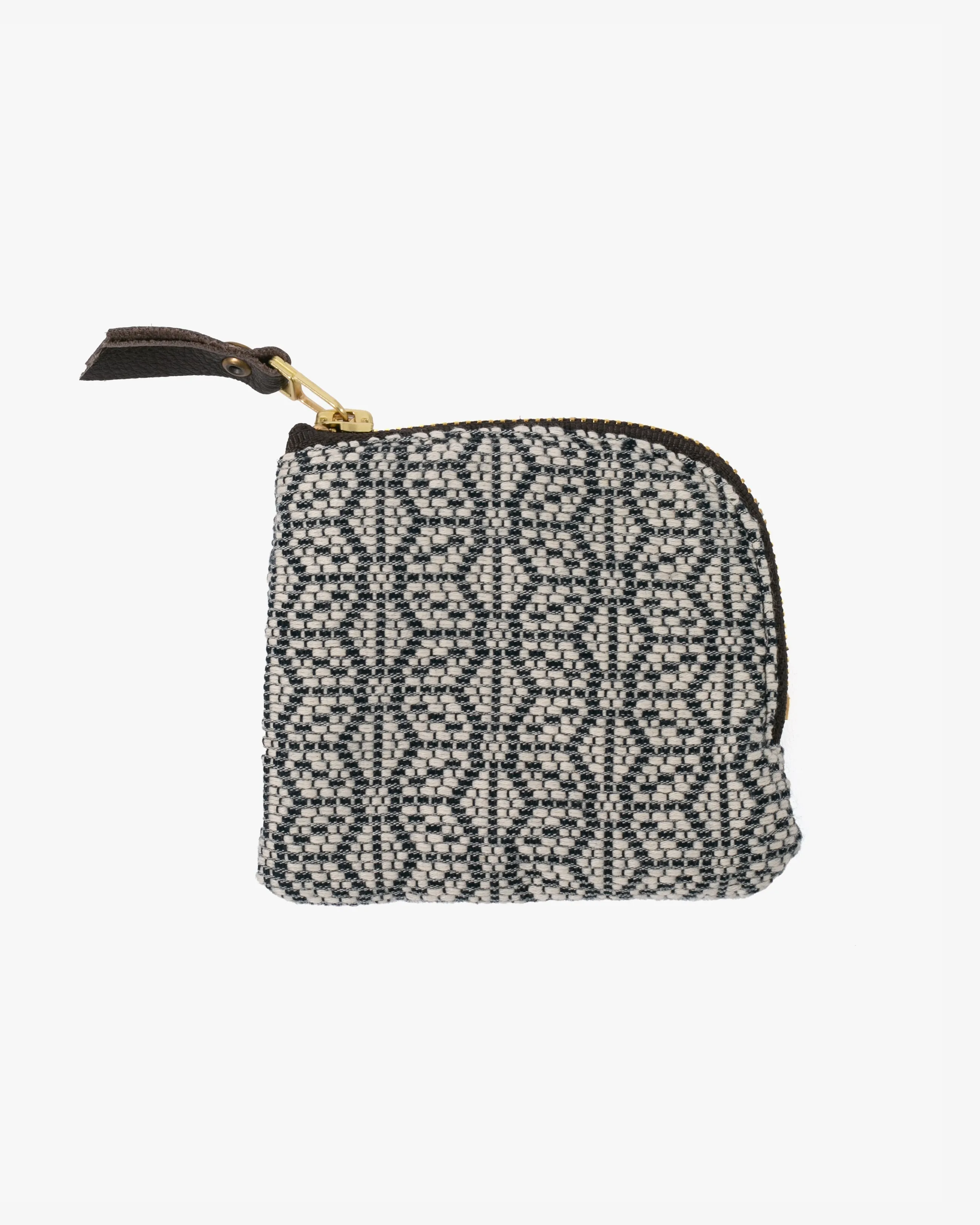 Kiriko Original, Zipper Wallet, White and Indigo, Kogin Sashiko Asanoha sold by Kiriko